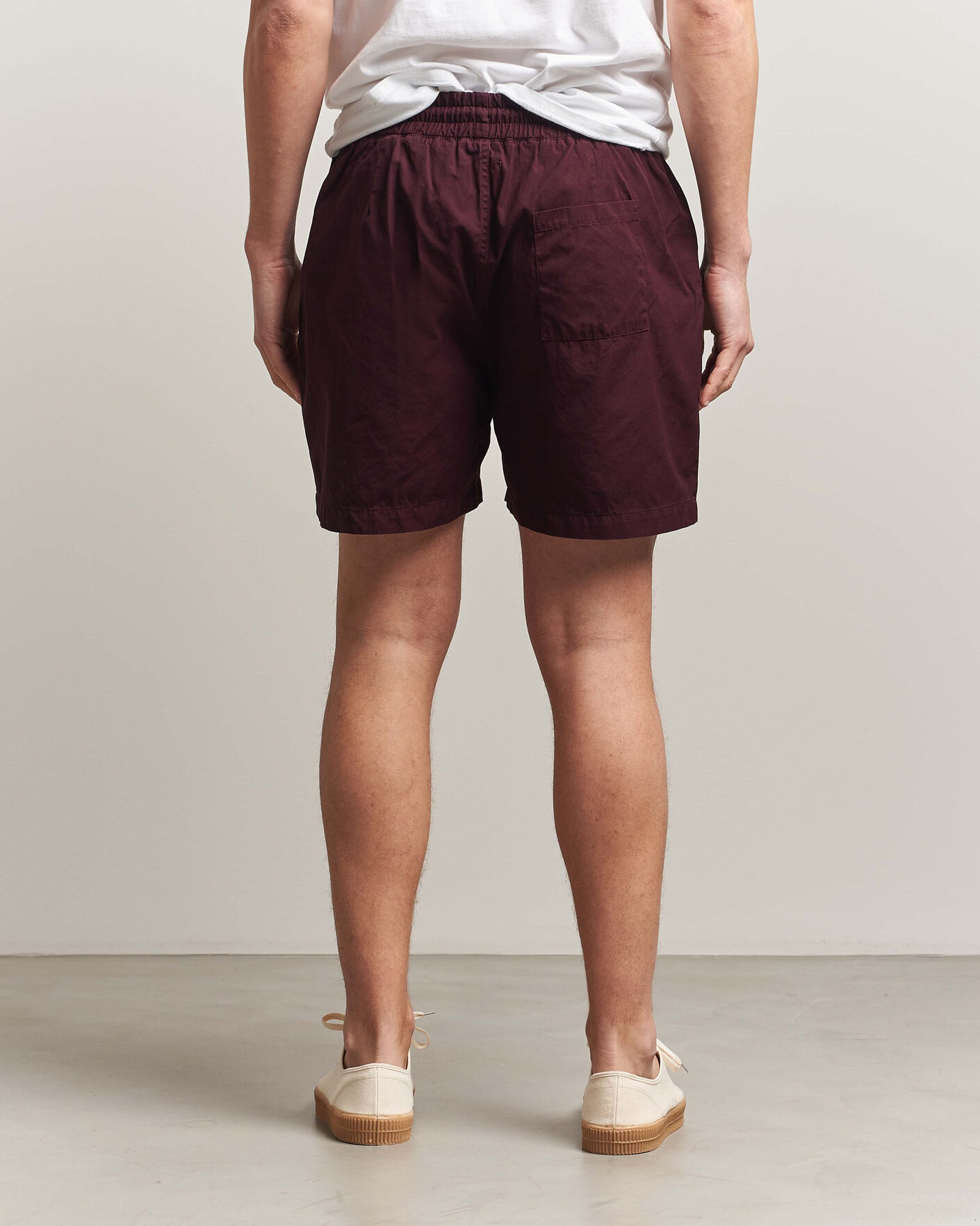 Homme | Shorts | Colorful Standard | Classic Organic Twill Drawstring Shorts Oxblood Red