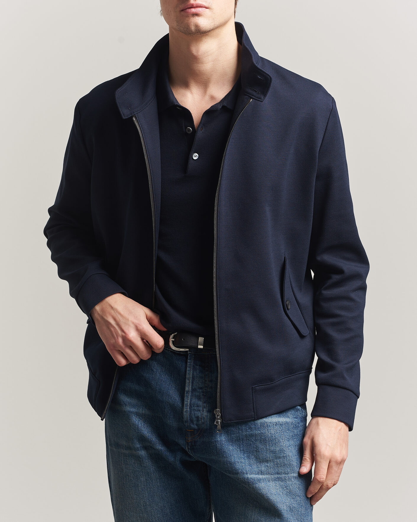 Homme | Manteaux Et Vestes | Harris Wharf London | Loro Piana Cavalry Twill Harrington Jacket Navy Blue