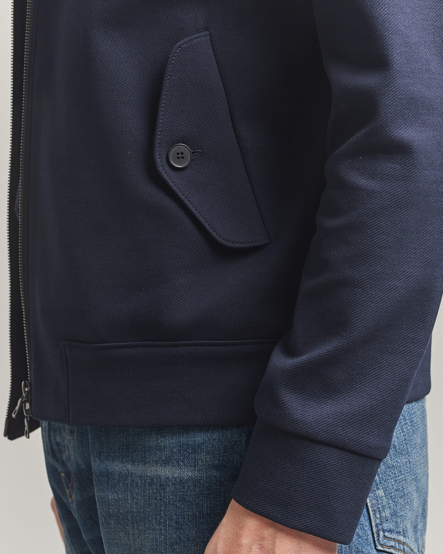 Homme | Manteaux Et Vestes | Harris Wharf London | Loro Piana Cavalry Twill Harrington Jacket Navy Blue