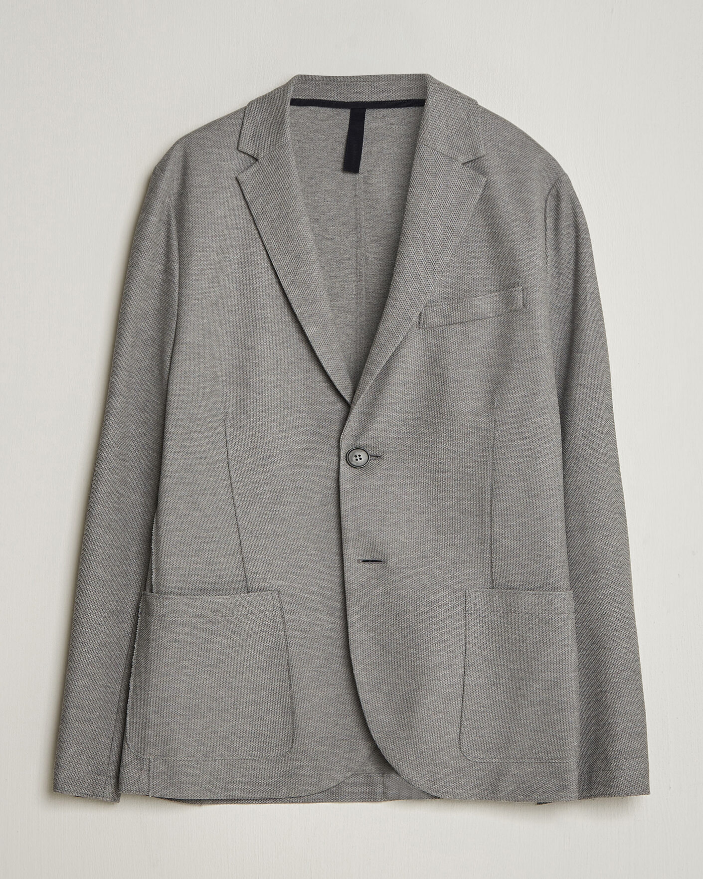 Homme | Blazers | Harris Wharf London | Loro Piana Honey Comb Blazer Light Grey