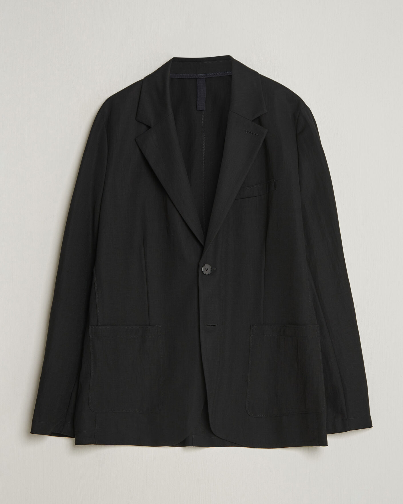 Homme | Blazers | Harris Wharf London | Rayon Travel Blazer Black