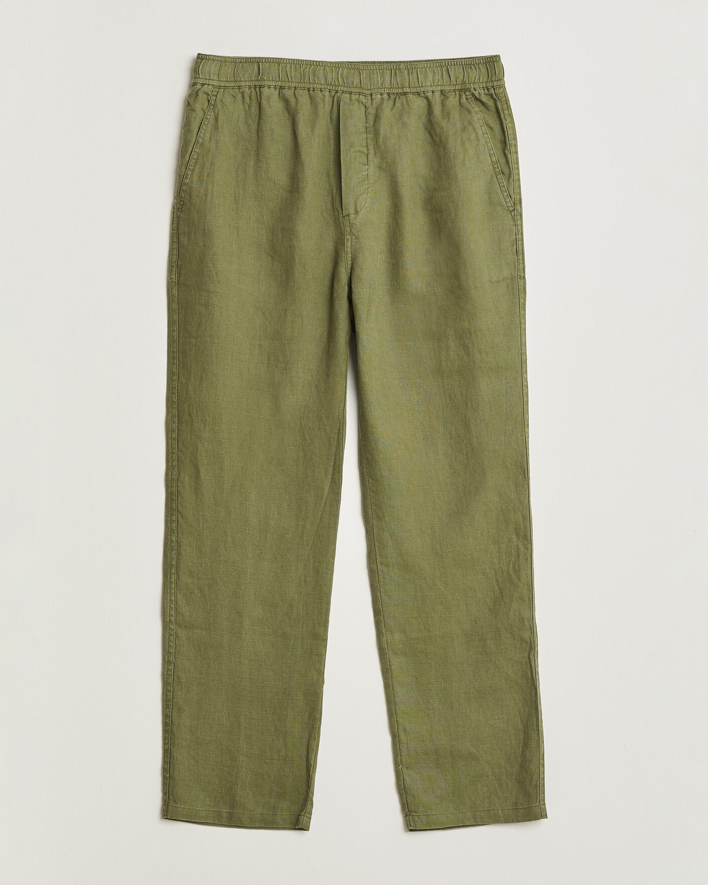 Homme | Pantalons | Samsøe Samsøe | Jabari Linen Drawstring Trousers Burnt Olive