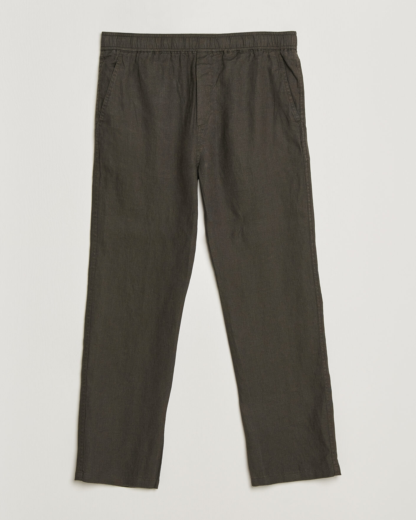 Homme | Pantalons | Samsøe Samsøe | Jabari Linen Drawstring Trousers Black Olive