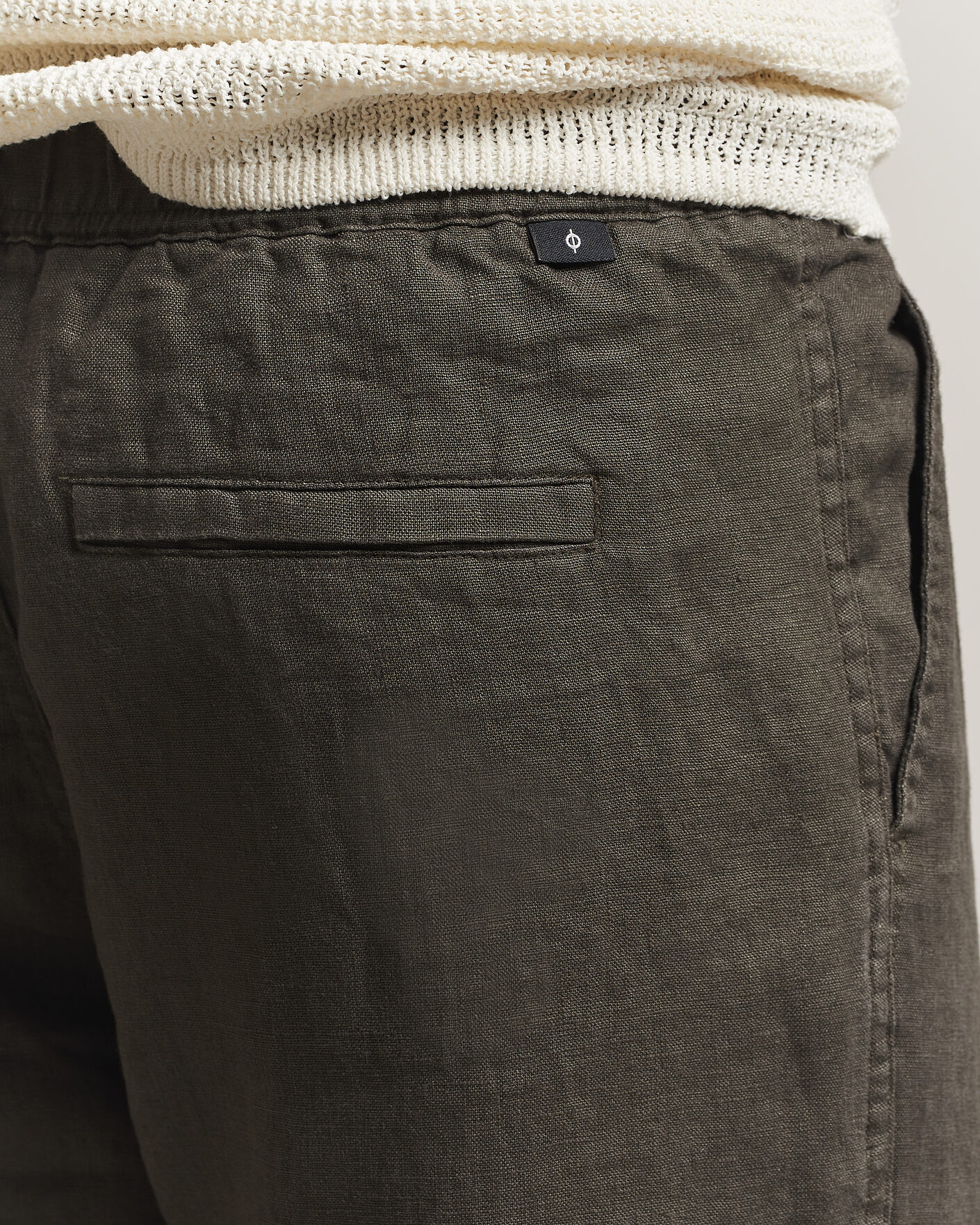 Homme | Pantalons | Samsøe Samsøe | Jabari Linen Drawstring Trousers Black Olive