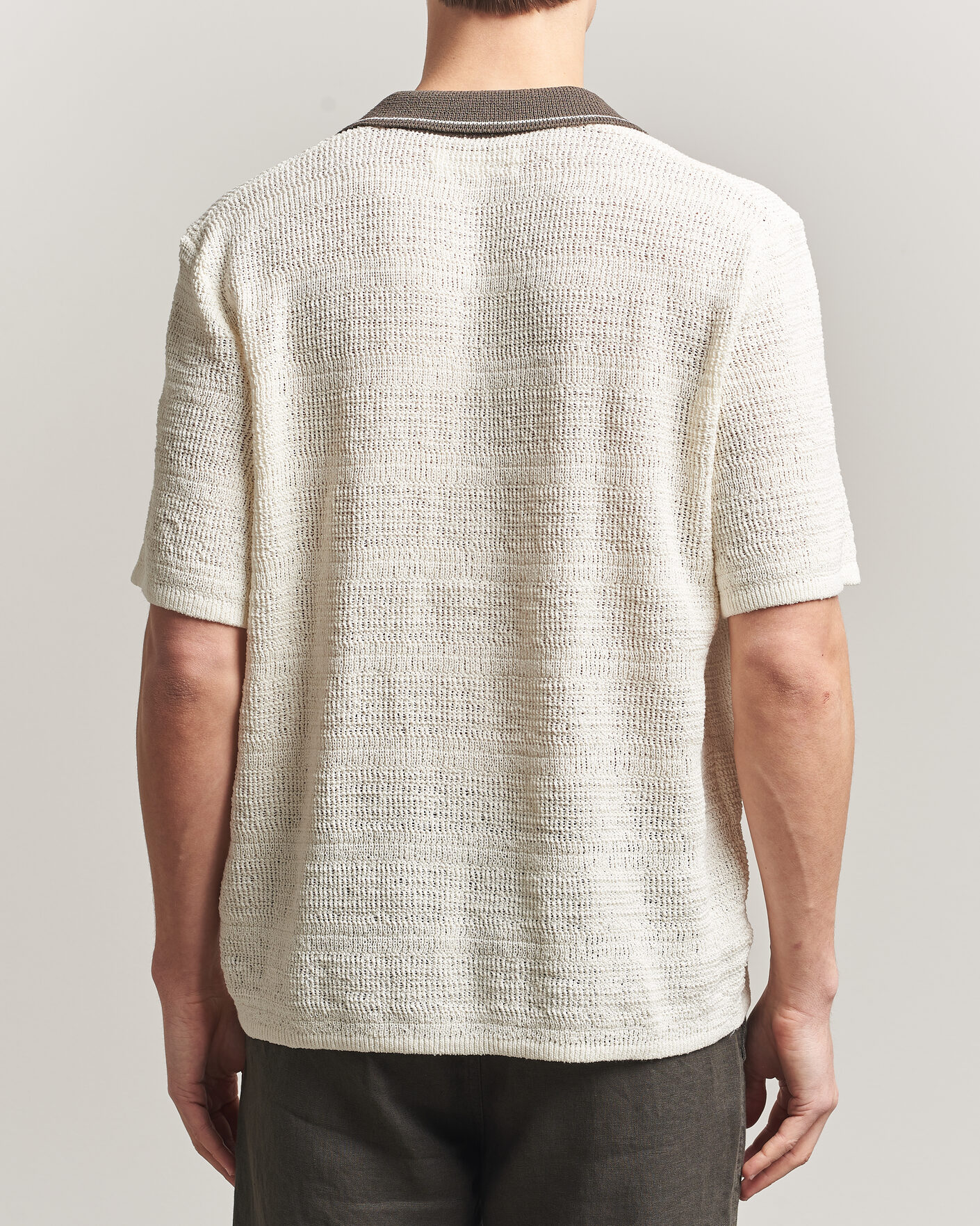 Homme | Chemises | Samsøe Samsøe | Percy Knitted Short Sleeve Shirt Clear Cream