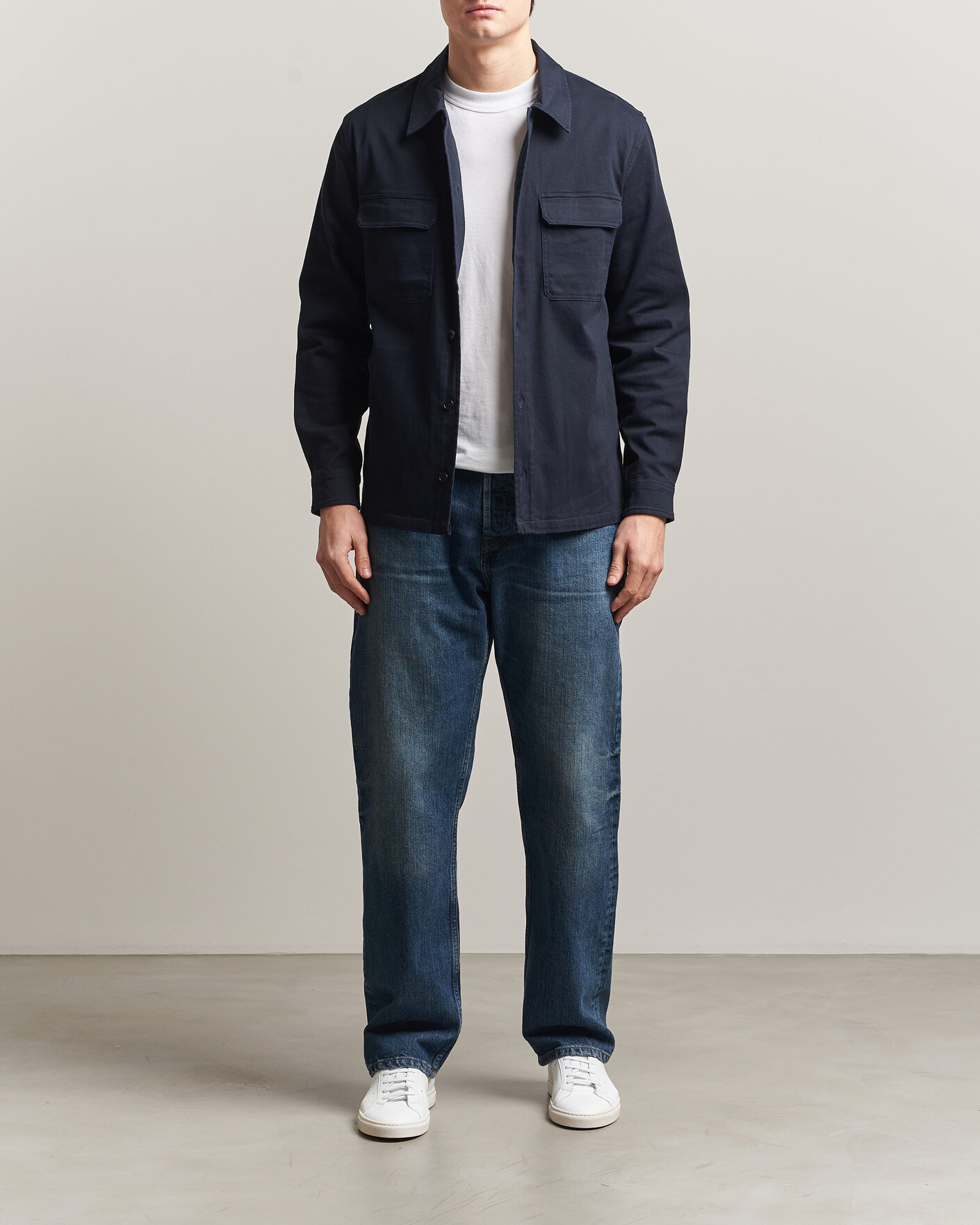 Homme | Chemises | Samsøe Samsøe | Taka Cotton Overshirt Salute Navy