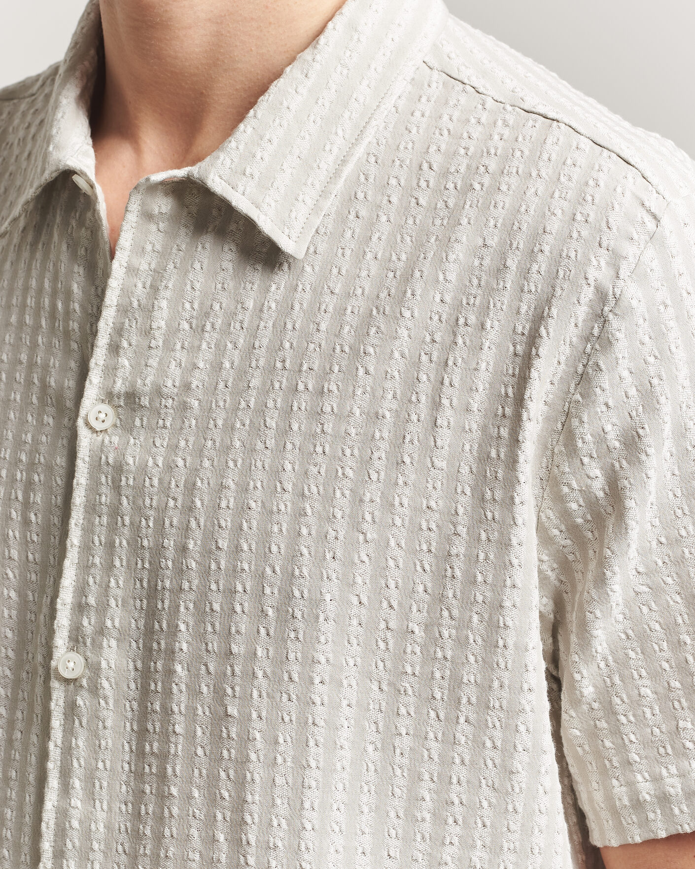 Homme | Chemises | Samsøe Samsøe | Avan Structured Short Sleeve Shirt Moonstruck