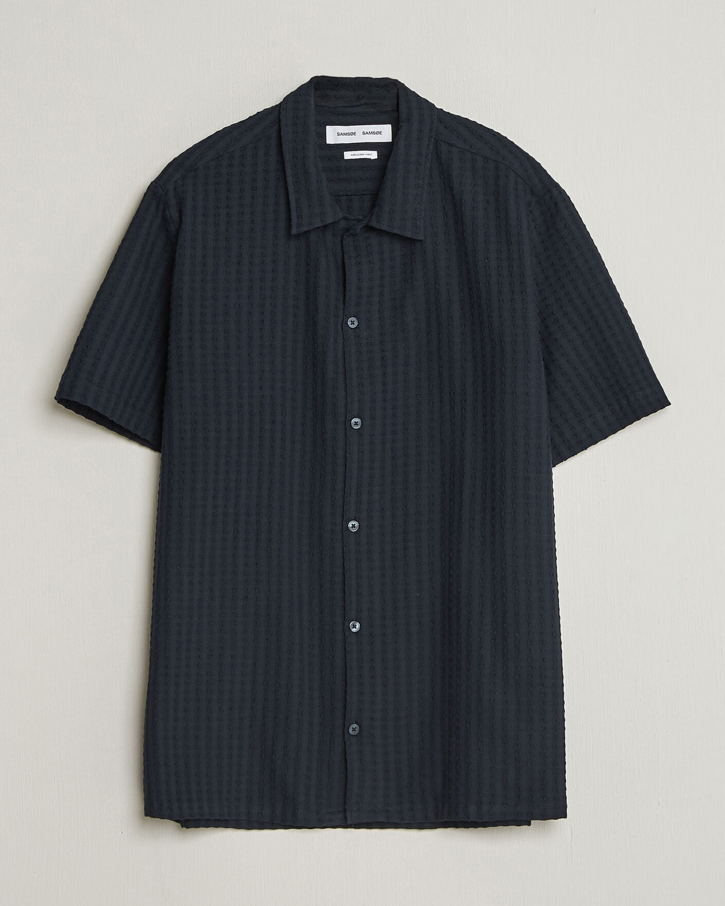 Homme | Chemises | Samsøe Samsøe | Avan Structured Short Sleeve Shirt Salute Navy