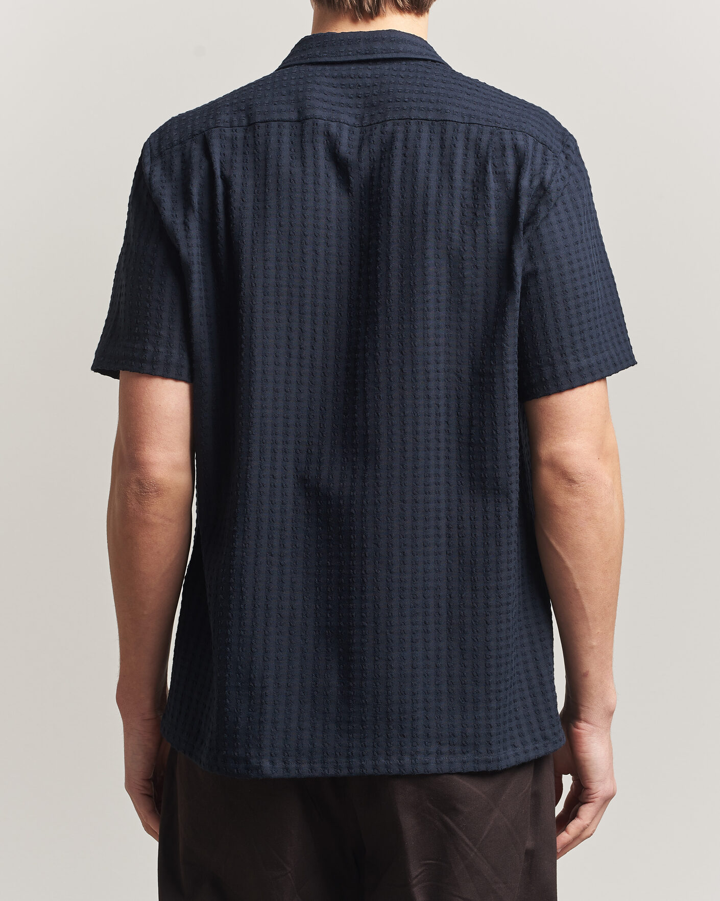Homme | Chemises | Samsøe Samsøe | Avan Structured Short Sleeve Shirt Salute Navy