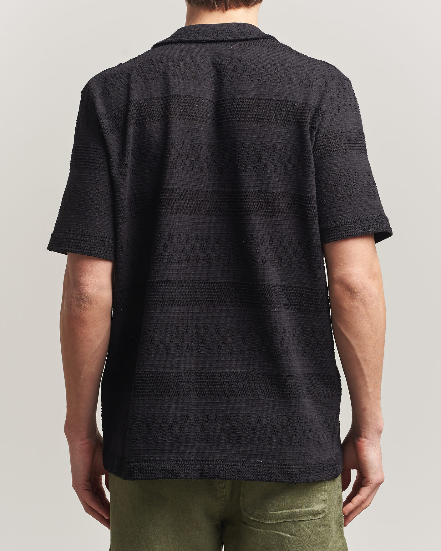 Homme | Chemises | Samsøe Samsøe | Martin Knitted Short Sleeve Shirt Black