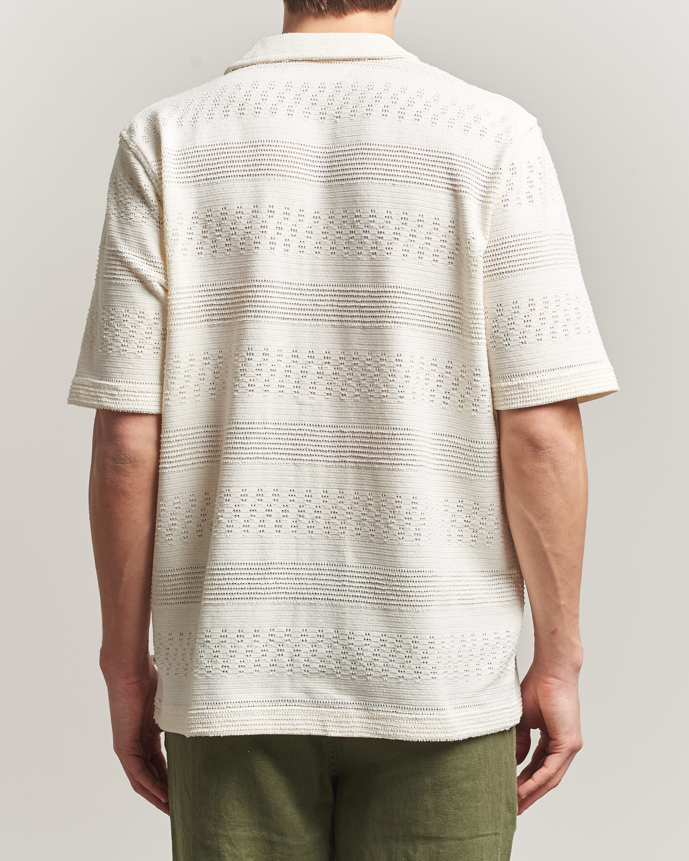 Homme | Chemises | Samsøe Samsøe | Martin Knitted Short Sleeve Shirt Clear Cream