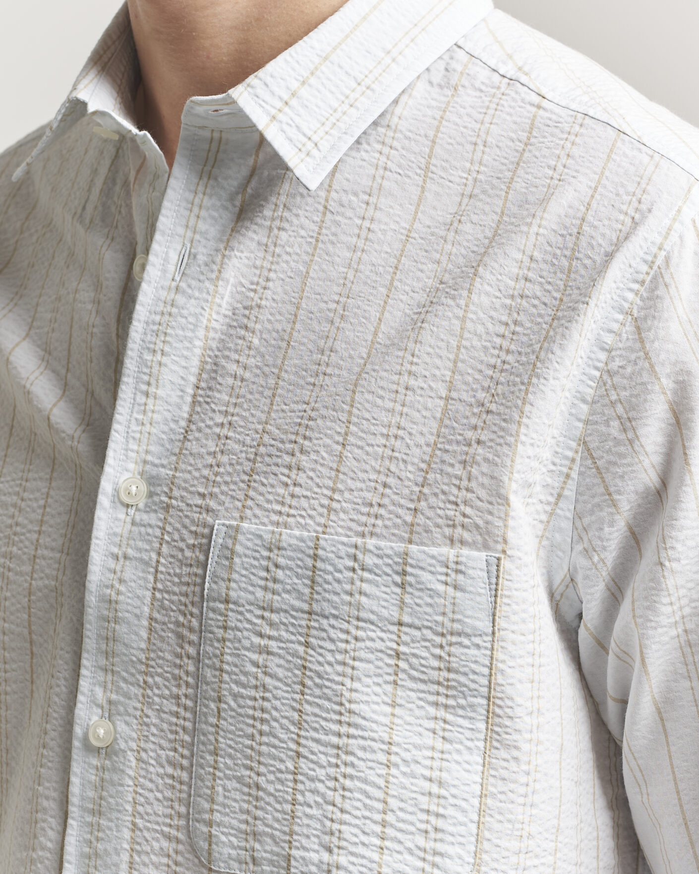 Homme | Chemises | Samsøe Samsøe | Ryan Cotton Striped Shirt Skywriting