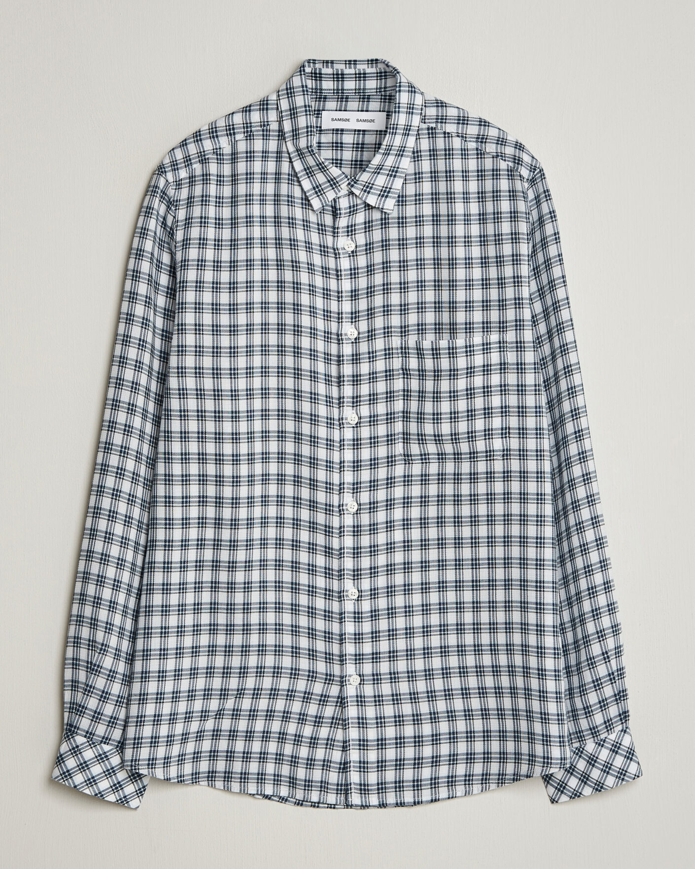 Homme | Chemises | Samsøe Samsøe | Ryan Tencel Checked Shirt Blue