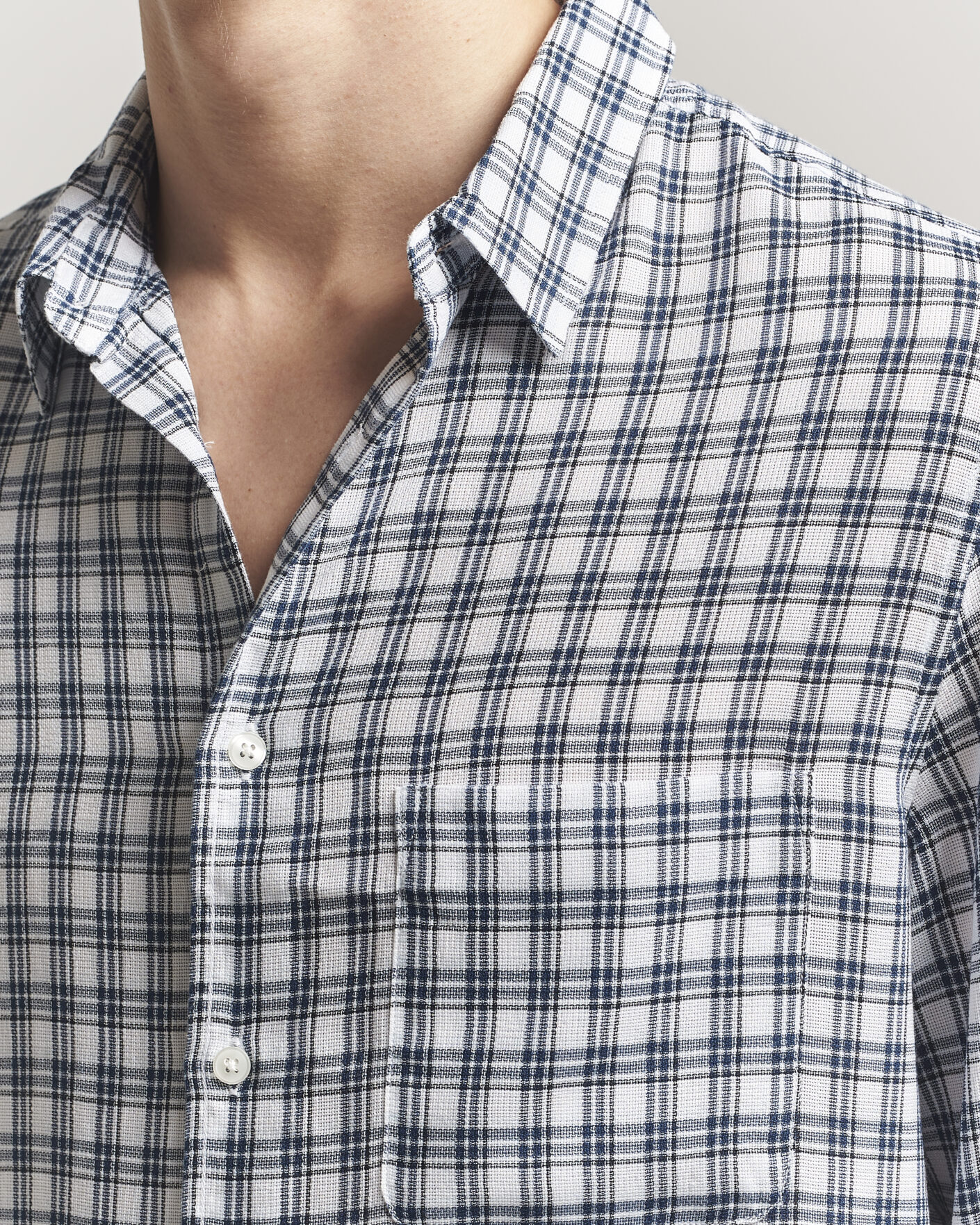 Homme | Chemises | Samsøe Samsøe | Ryan Tencel Checked Shirt Blue