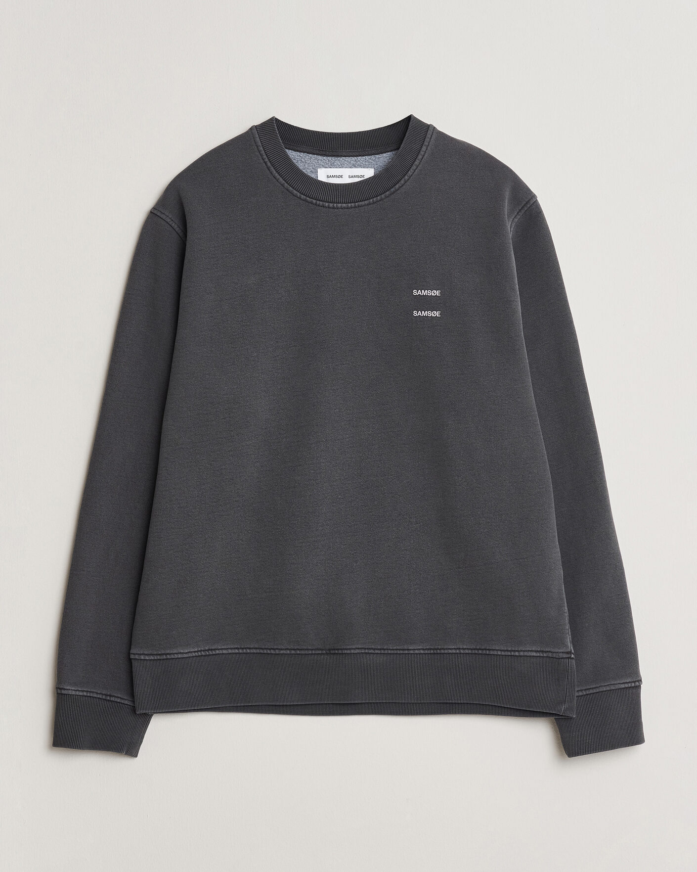 Homme | Pulls Et Tricots | Samsøe Samsøe | Joel Washed Organic Cotton Sweatshirt Black