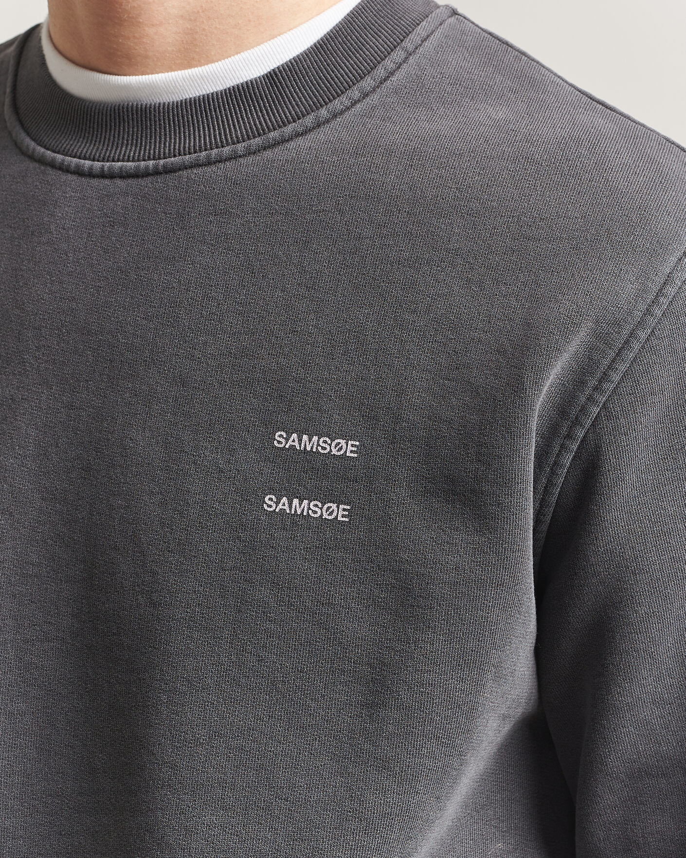 Homme | Pulls Et Tricots | Samsøe Samsøe | Joel Washed Organic Cotton Sweatshirt Black