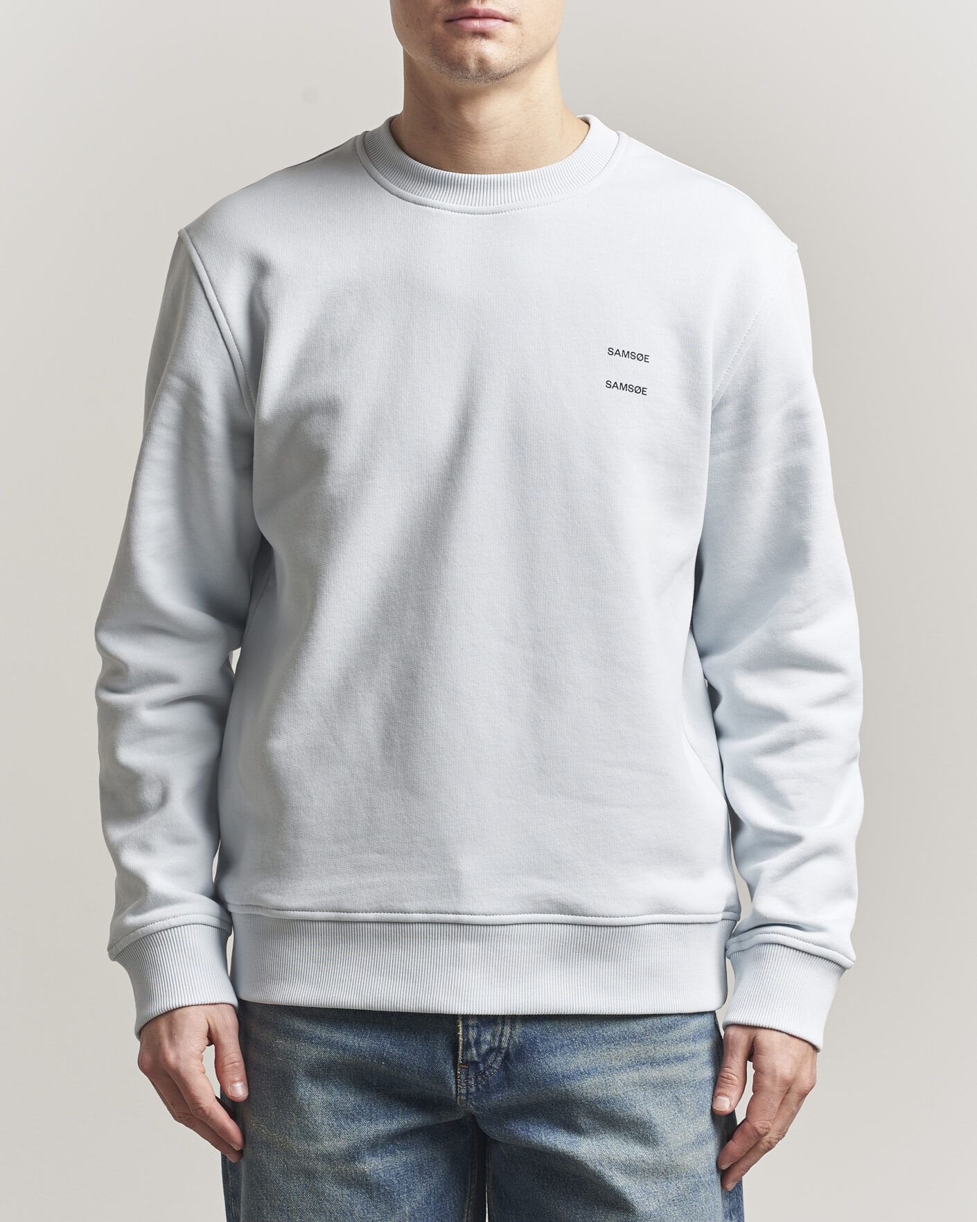 Homme | Pulls Et Tricots | Samsøe Samsøe | Joel Organic Cotton Sweatshirt Skywriting