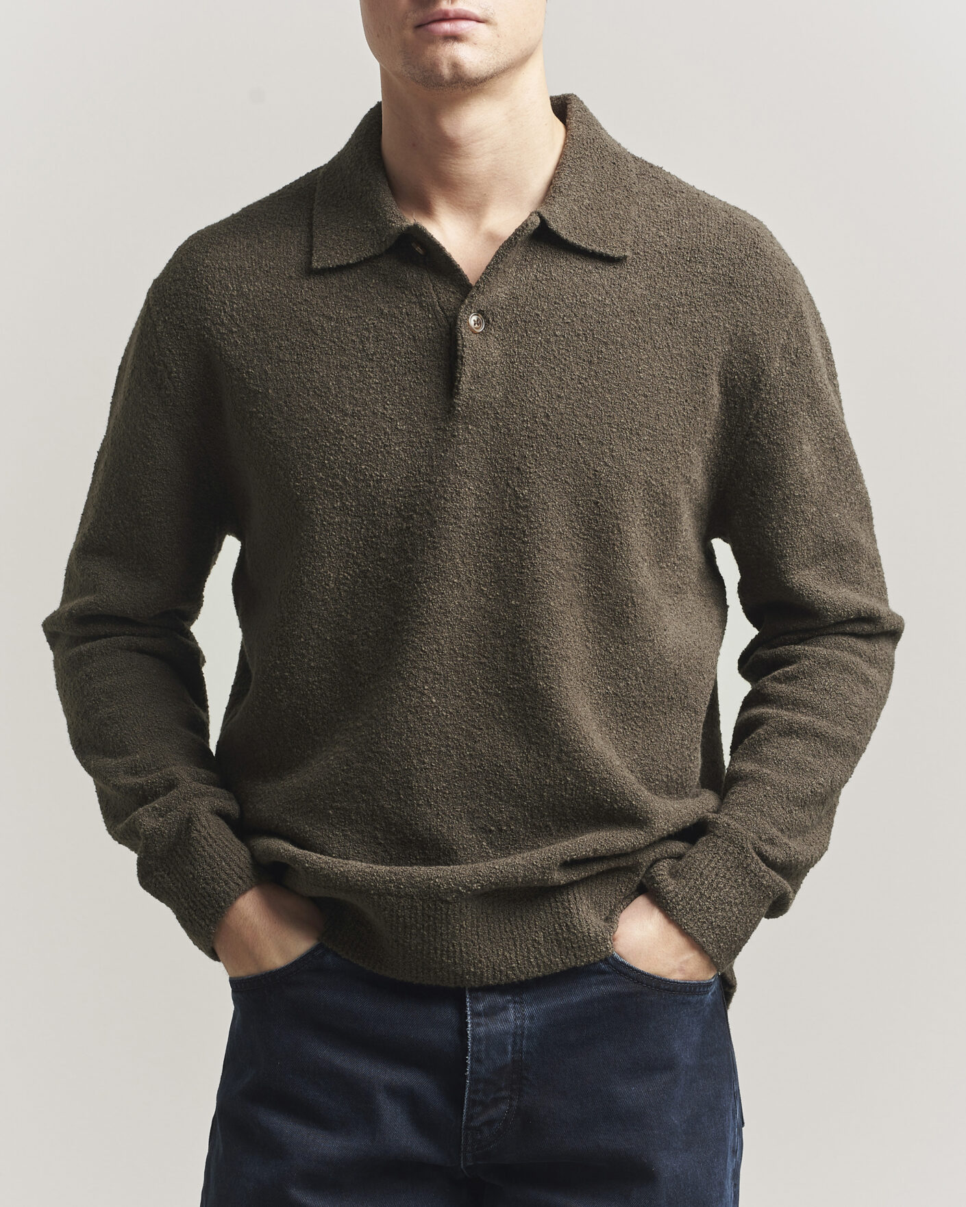 Homme | Pulls Et Tricots | Samsøe Samsøe | Nino Knitted Polo Black Olive