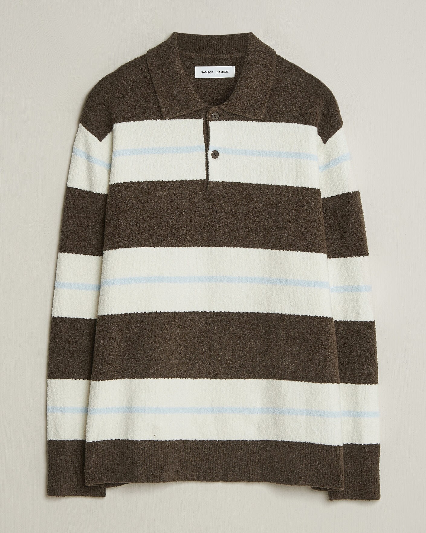 Homme | Pulls Et Tricots | Samsøe Samsøe | Nino Knitted Polo Black Olive/White