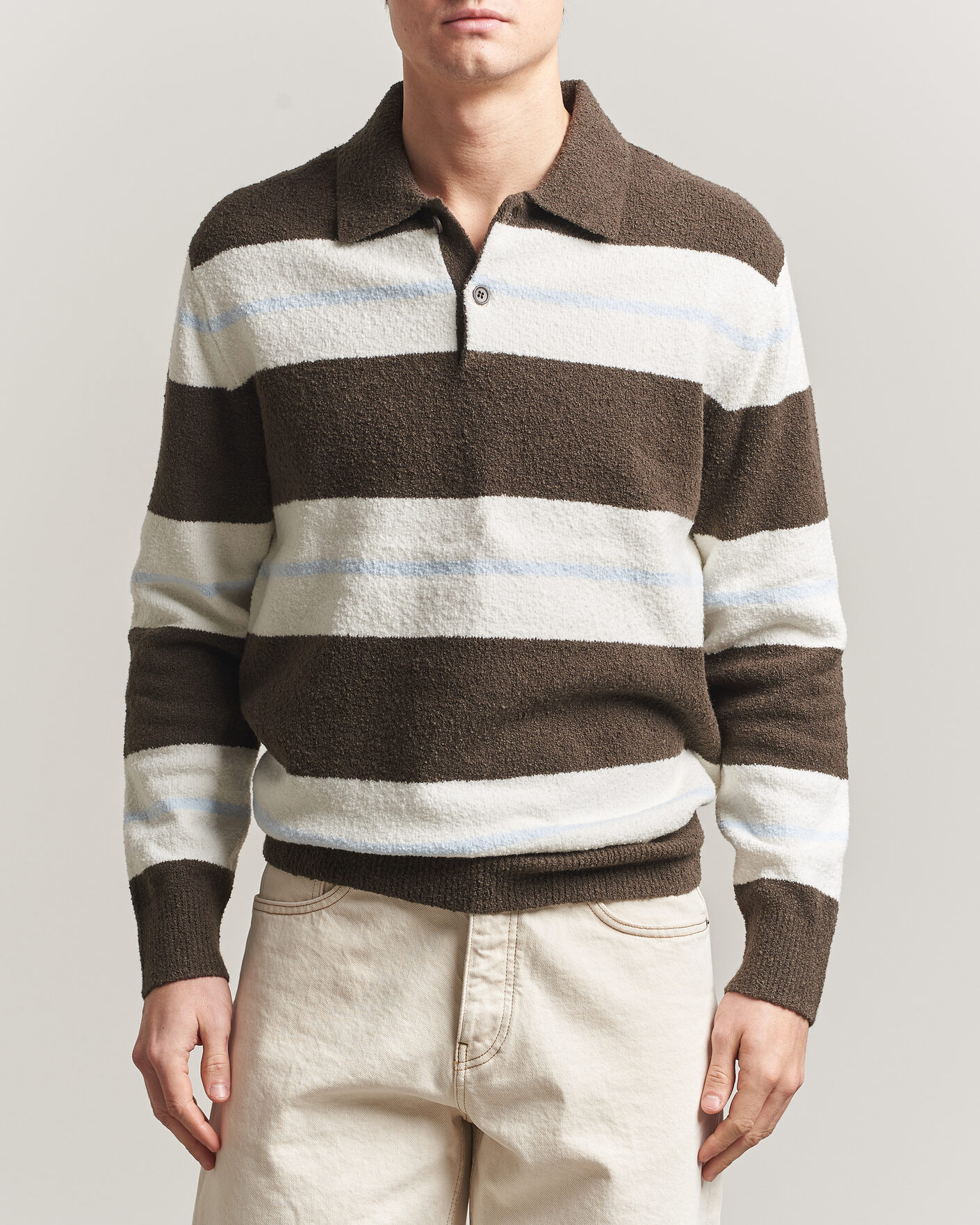 Homme | Pulls Et Tricots | Samsøe Samsøe | Nino Knitted Polo Black Olive/White