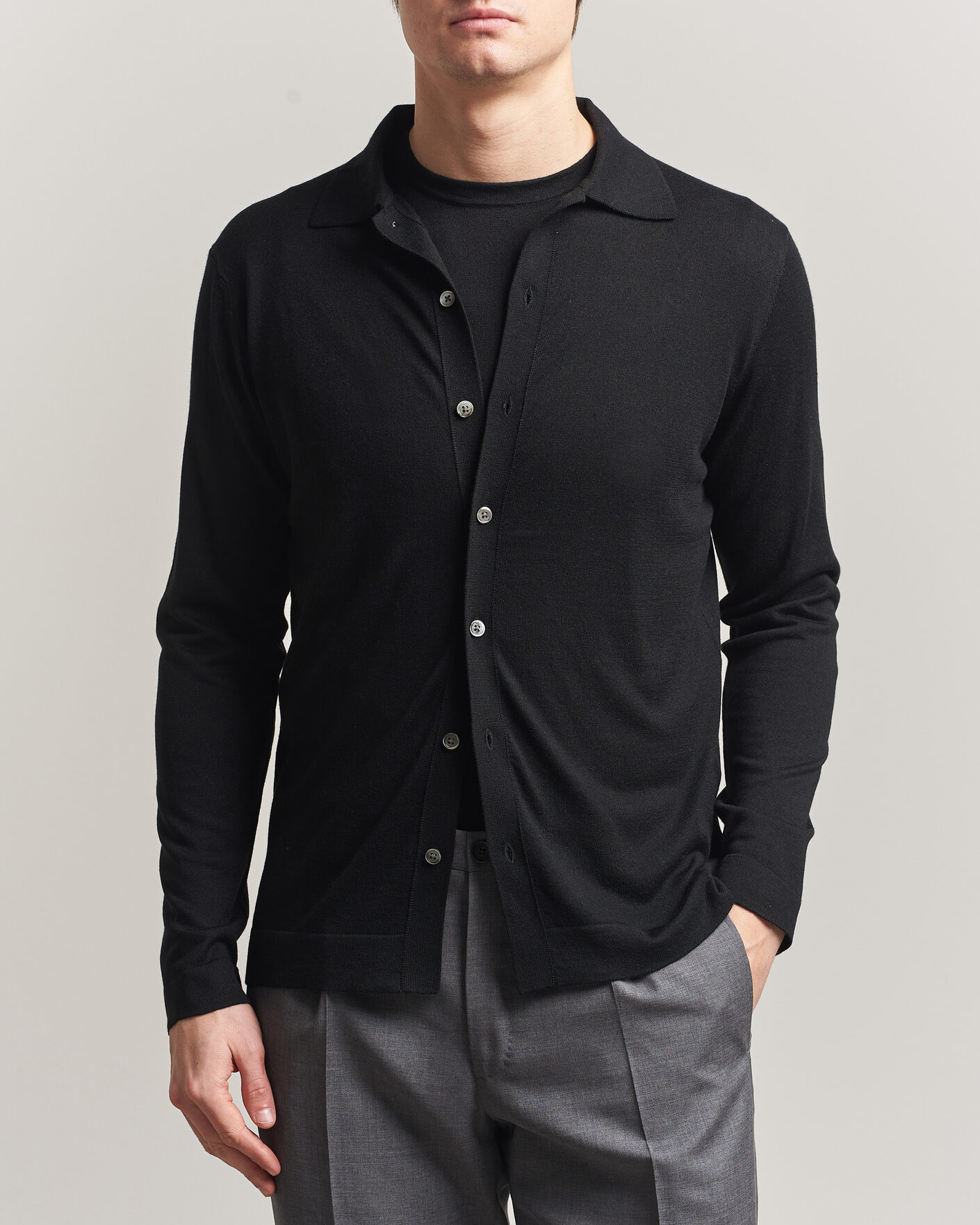 Homme | Pulls Et Tricots | Stenströms | Silk/Cashmere Cardigan Black
