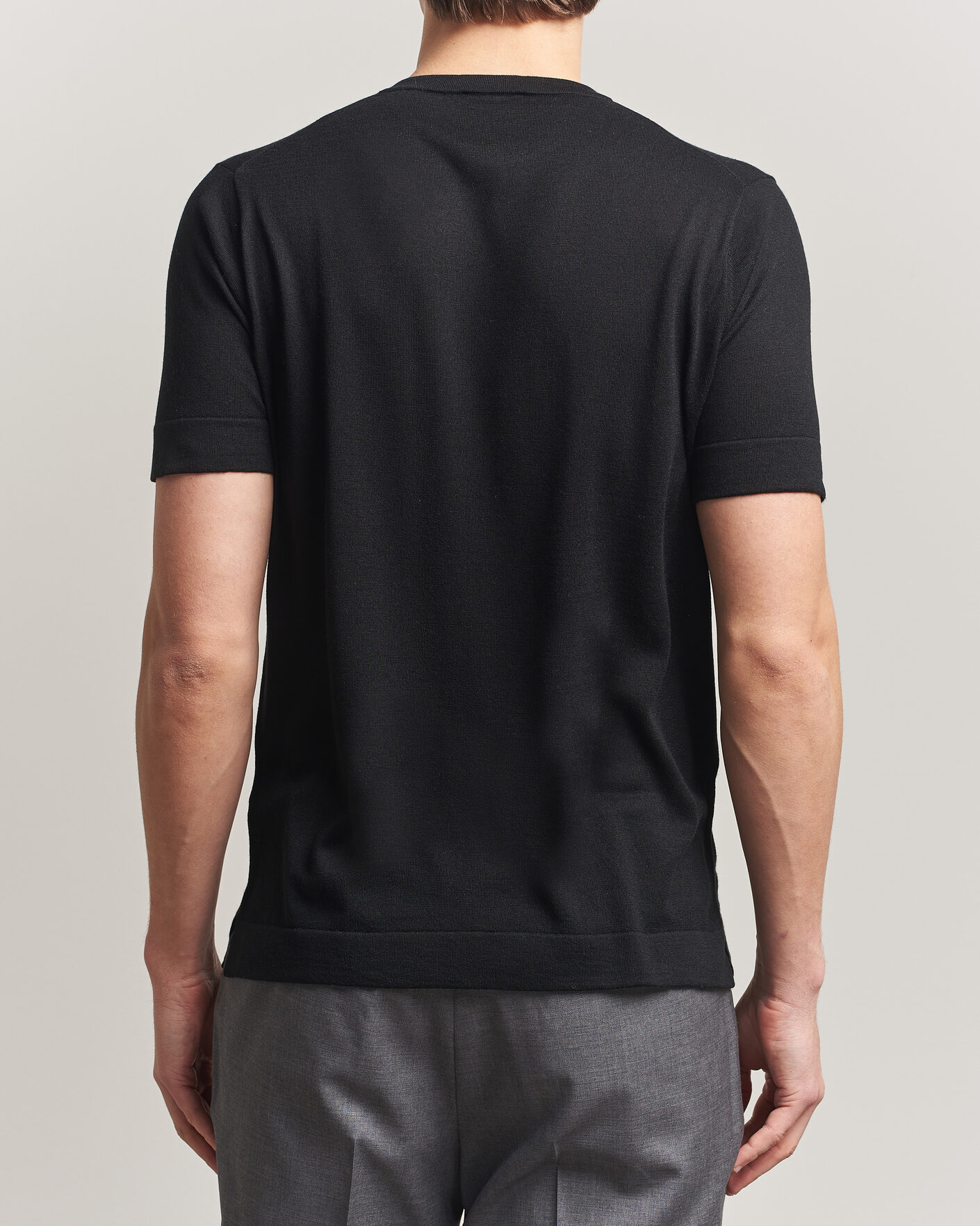 Homme | T-shirts | Stenströms | Silk/Cashmere T-Shirt Black