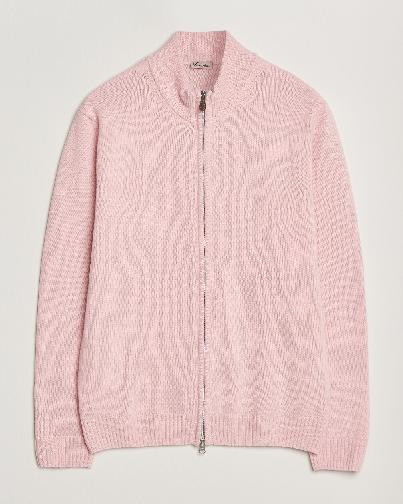 Homme | Pulls Et Tricots | Stenströms | Brushed Merino Full Zip Pink