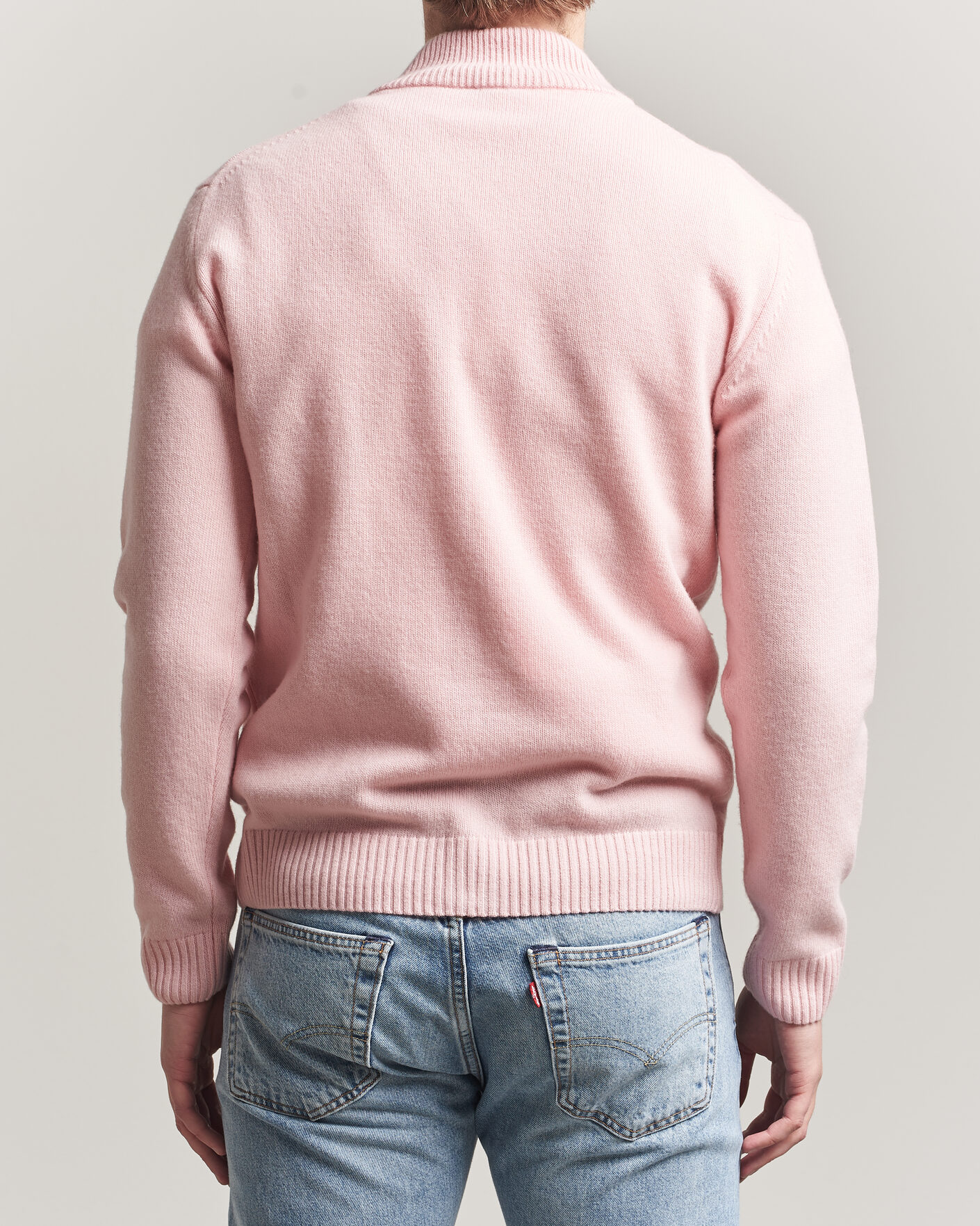 Homme | Pulls Et Tricots | Stenströms | Brushed Merino Full Zip Pink