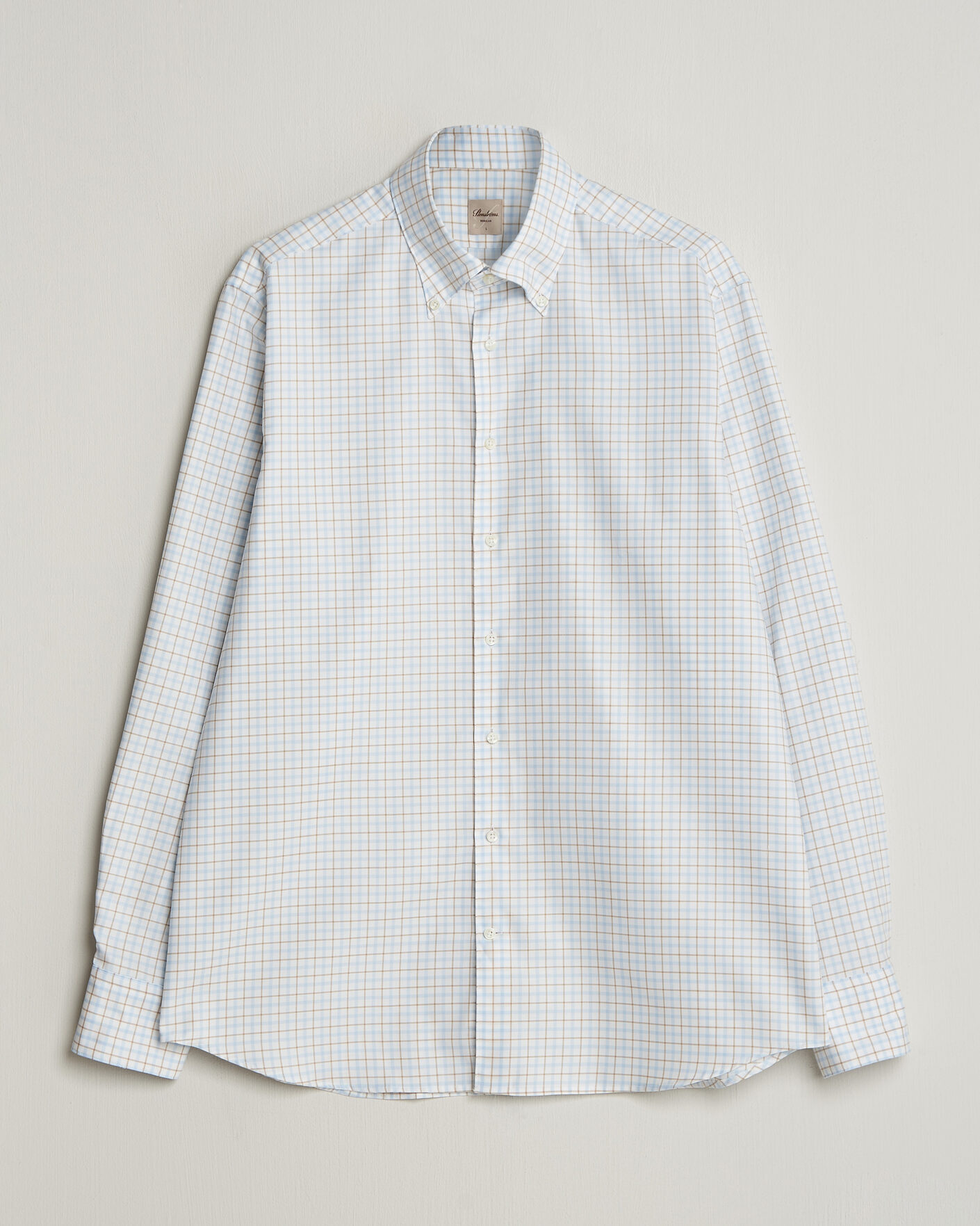 Homme | Chemises | Stenströms | Regular Fit Checked Oxford Shirt Blue