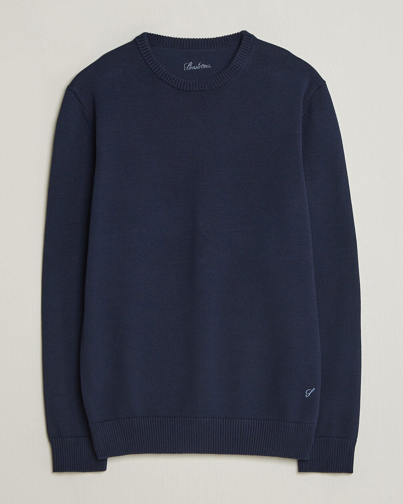 Homme | Pulls Et Tricots | Stenströms | Organic Cotton Knitted Sweater Navy