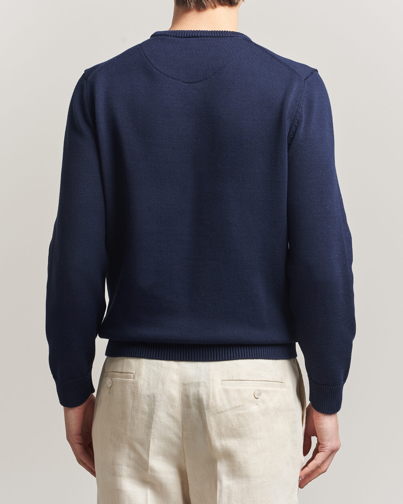 Homme | Pulls Et Tricots | Stenströms | Organic Cotton Knitted Sweater Navy