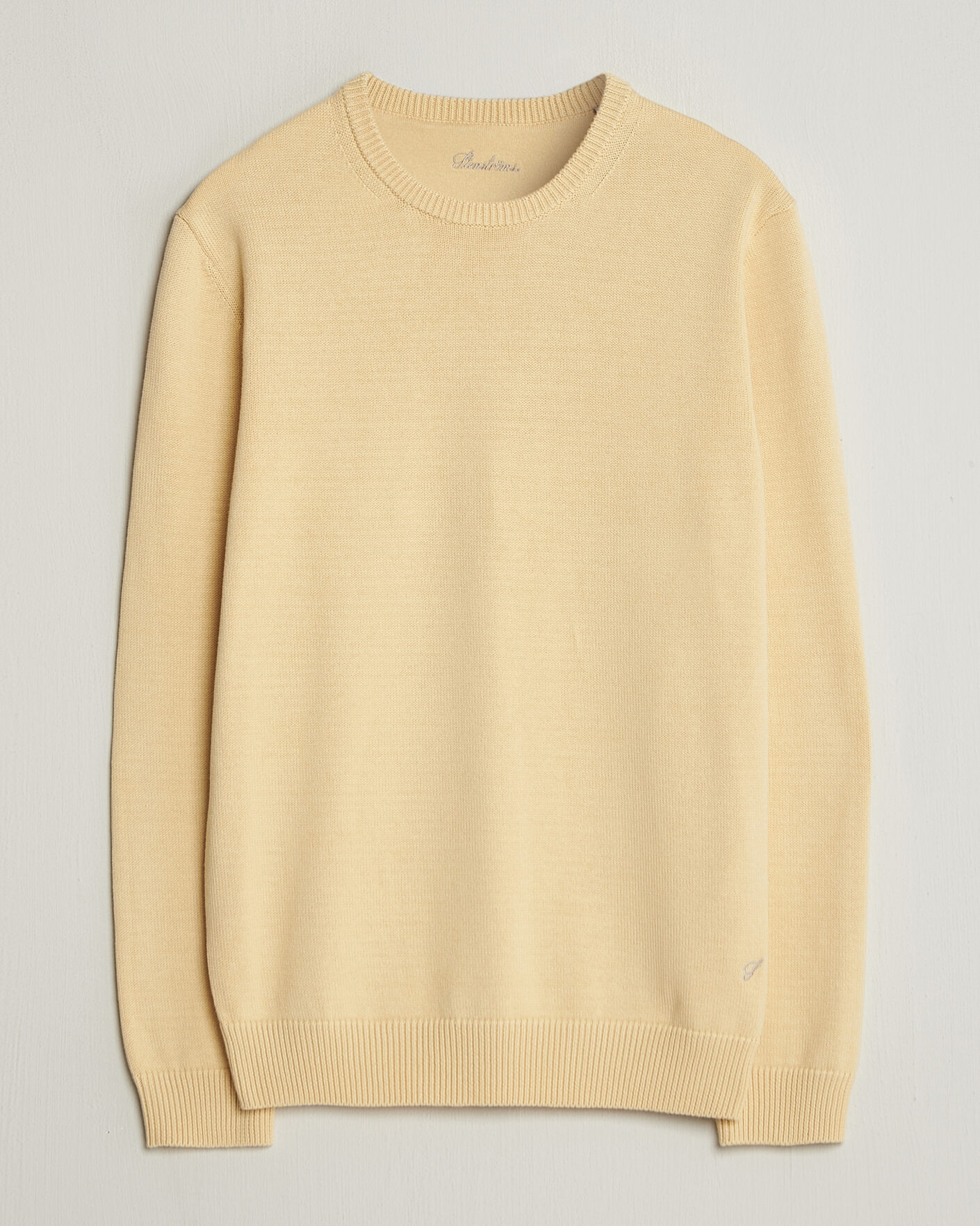 Homme | Pulls Et Tricots | Stenströms | Organic Cotton Knitted Sweater Light Yellow