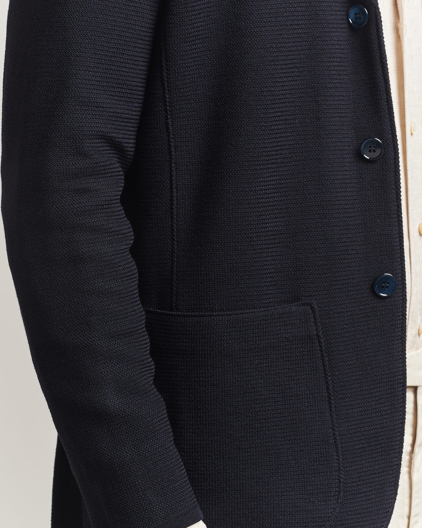 Homme | Blazers | Stenströms | Milano Knitted Textured Blazer Navy