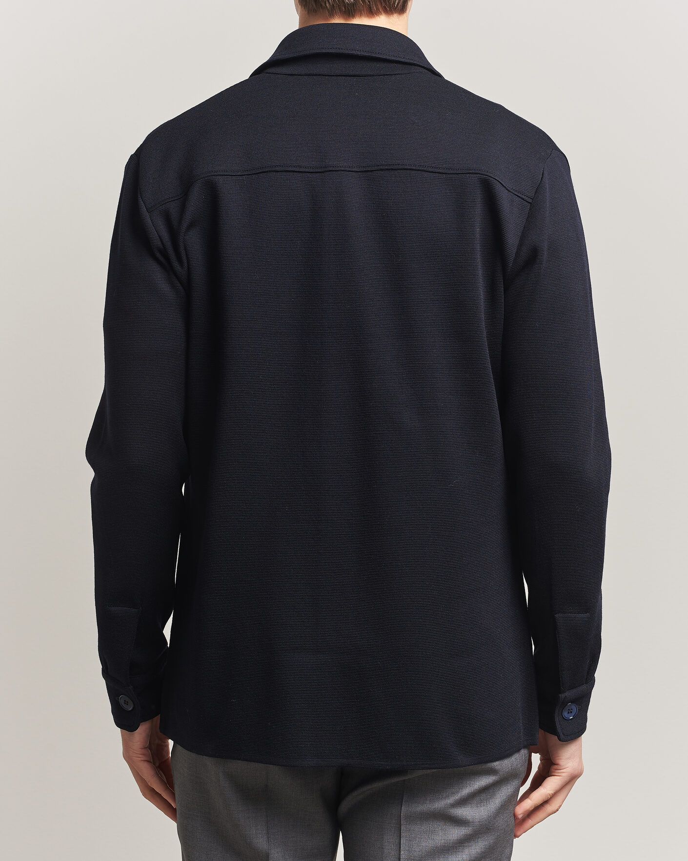 Homme | Pulls Et Tricots | Stenströms | Milano Knitted Merino Overshirt Navy