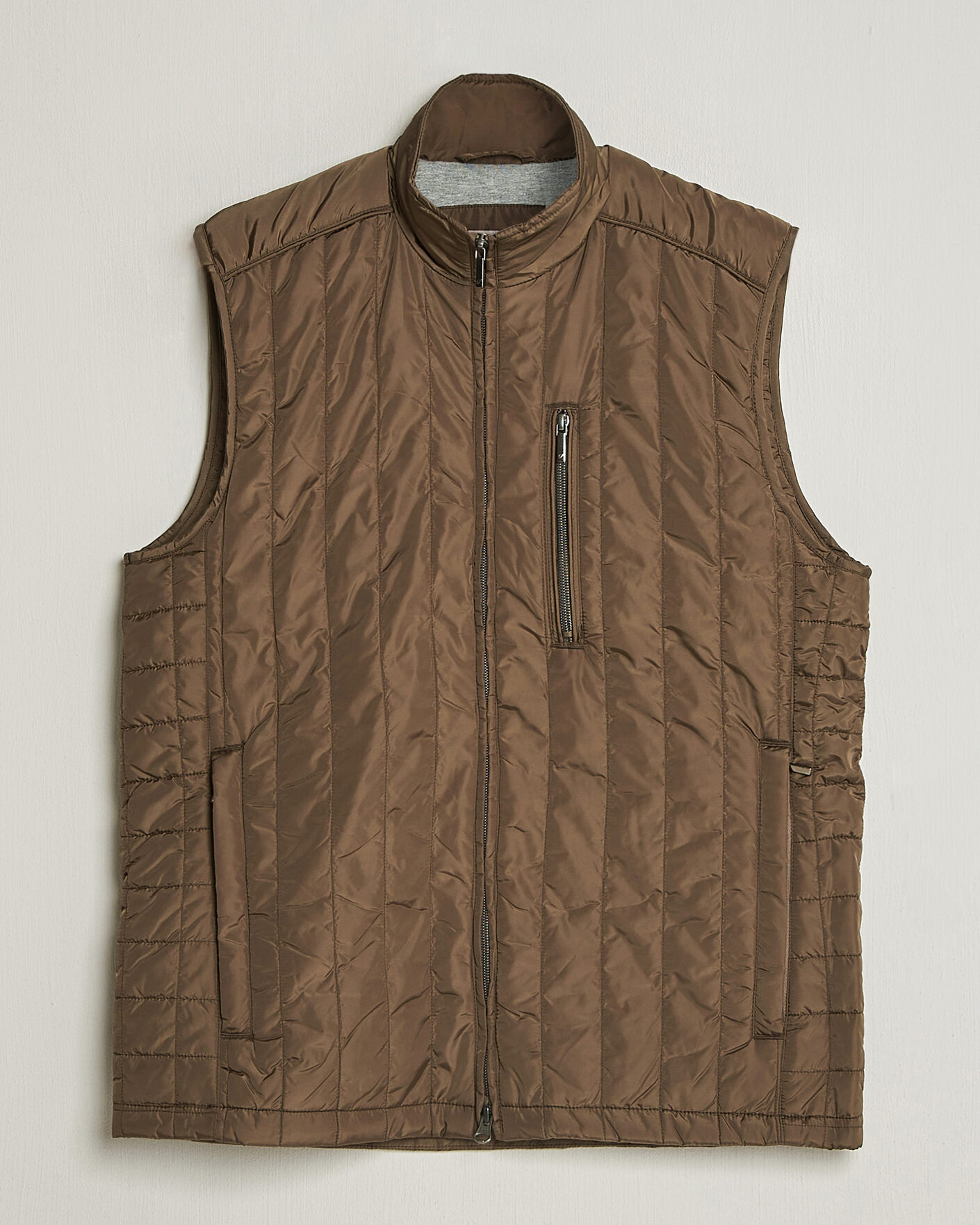 Homme | Gilets | Stenströms | Nylon Quilted Light Padded Vest Olive