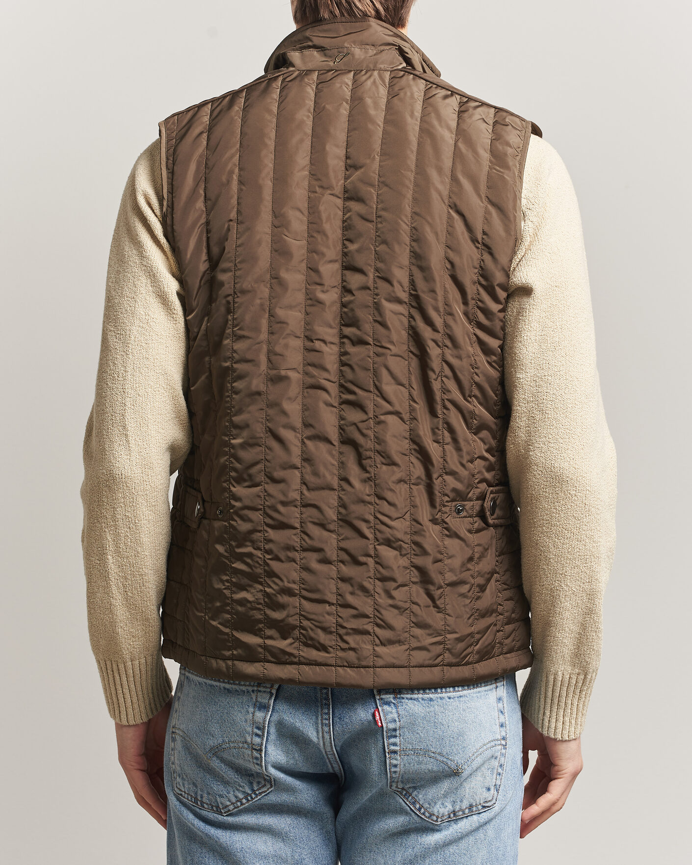 Homme | Gilets | Stenströms | Nylon Quilted Light Padded Vest Olive
