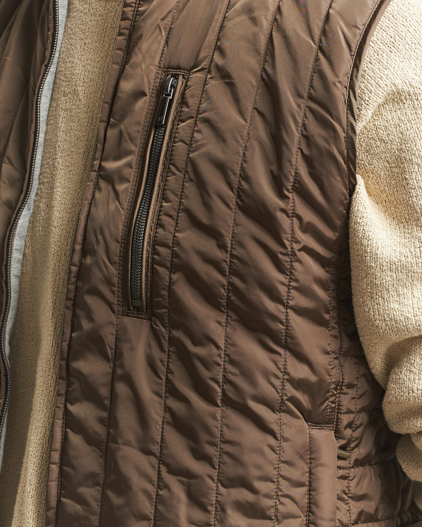 Homme | Gilets | Stenströms | Nylon Quilted Light Padded Vest Olive