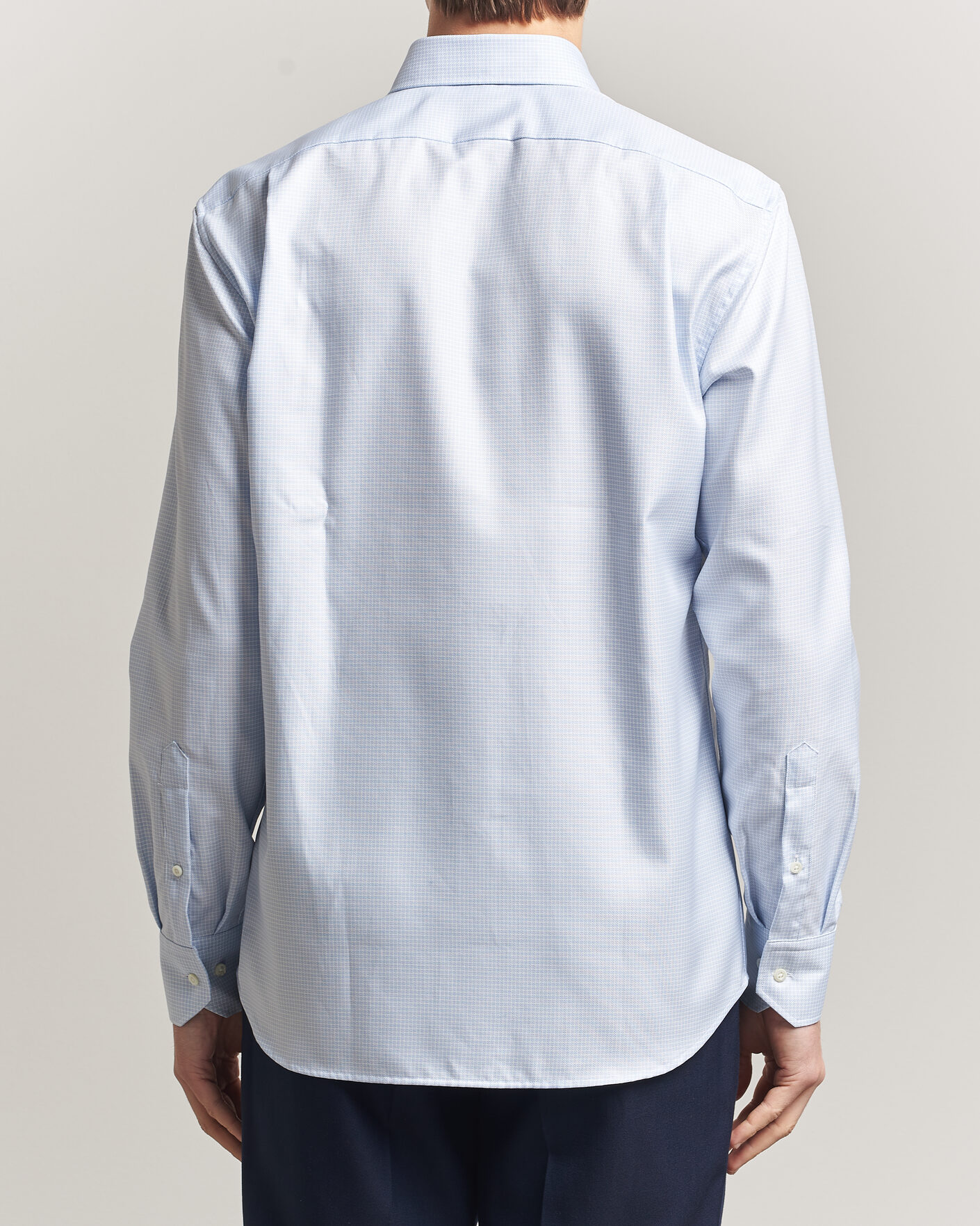 Homme | Chemises | Stenströms | Regular Fit Micro Structure Shirt Light Blue