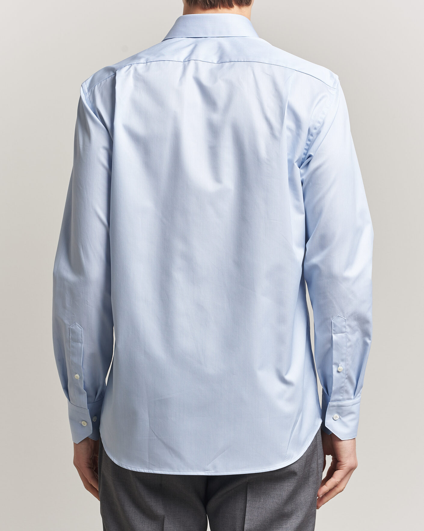 Homme | Chemises | Stenströms | Regular Fit Thin Stripe Pointed Collar Shirt Blue