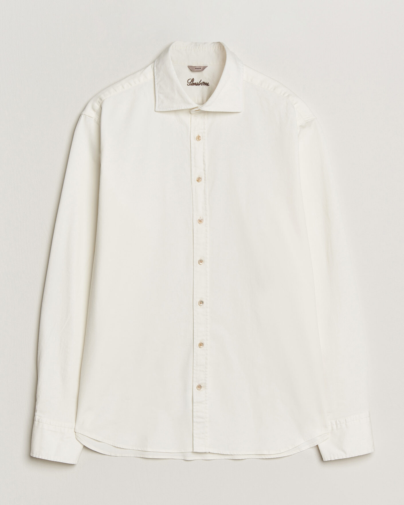 Homme | Chemises | Stenströms | Regular Fit Garment Washed Denim Shirt White
