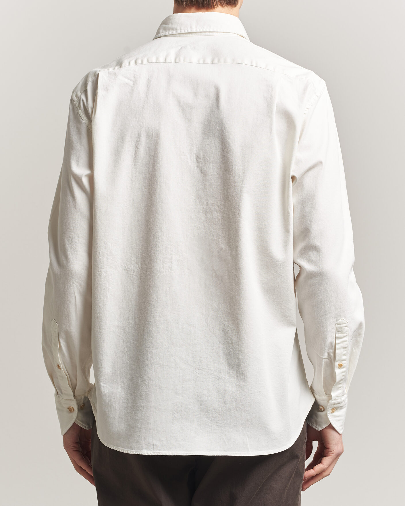 Homme | Chemises | Stenströms | Regular Fit Garment Washed Denim Shirt White