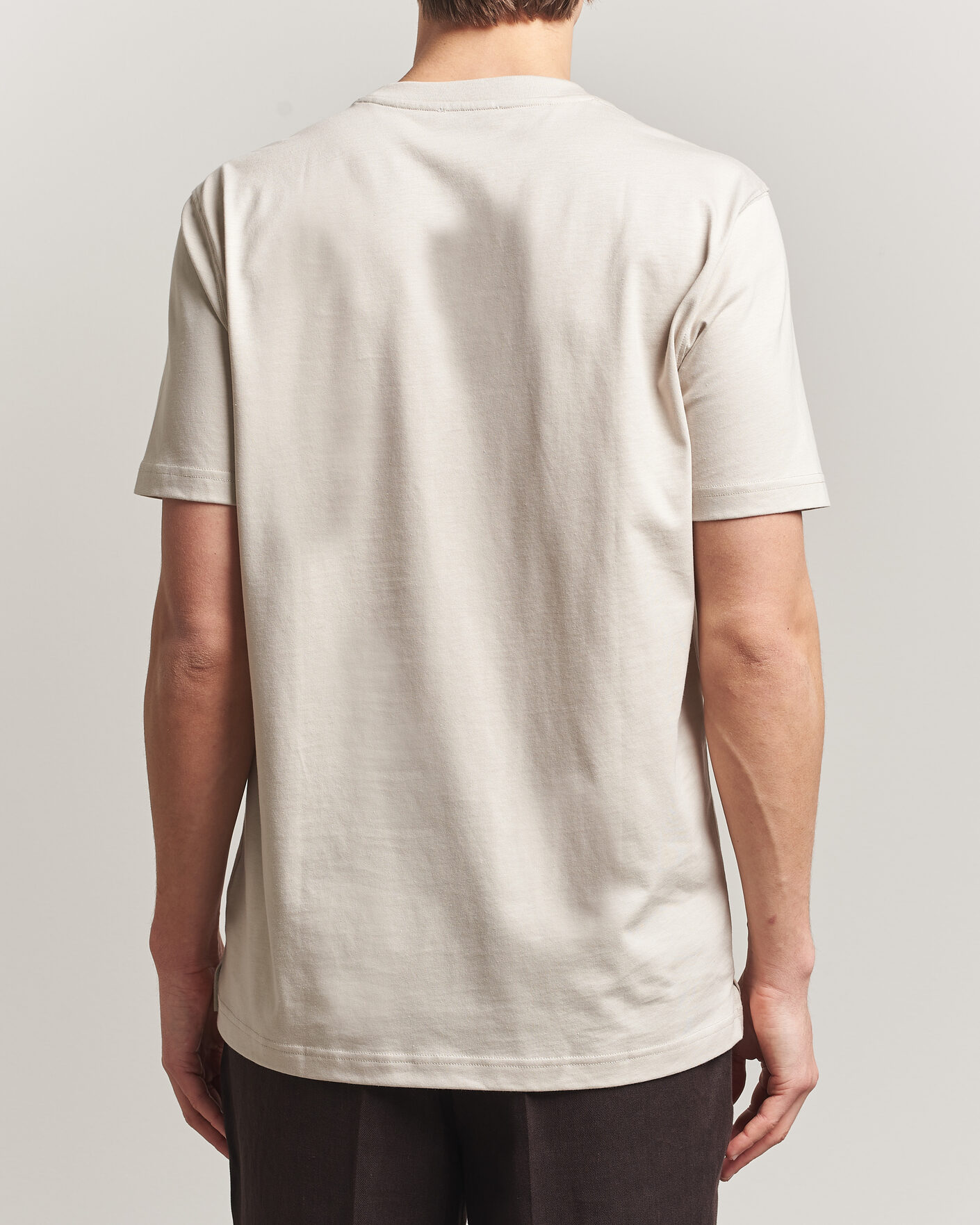 Homme | T-shirts | Eton | Supima Cotton Crew Neck T-Shirt Beige