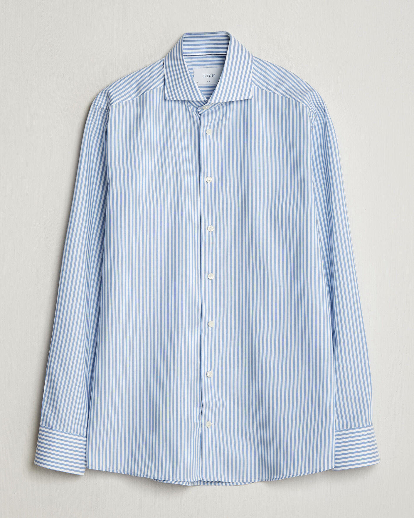 Homme | Chemises | Eton | Slim Fit Signature Oxford Striped Shirt Light Blue