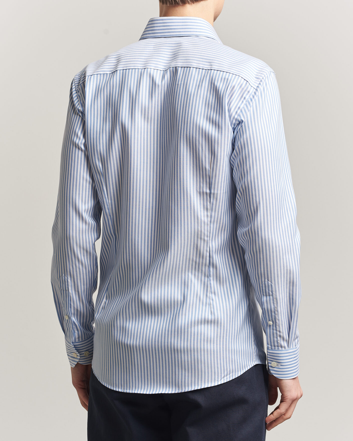 Homme | Chemises | Eton | Slim Fit Signature Oxford Striped Shirt Light Blue
