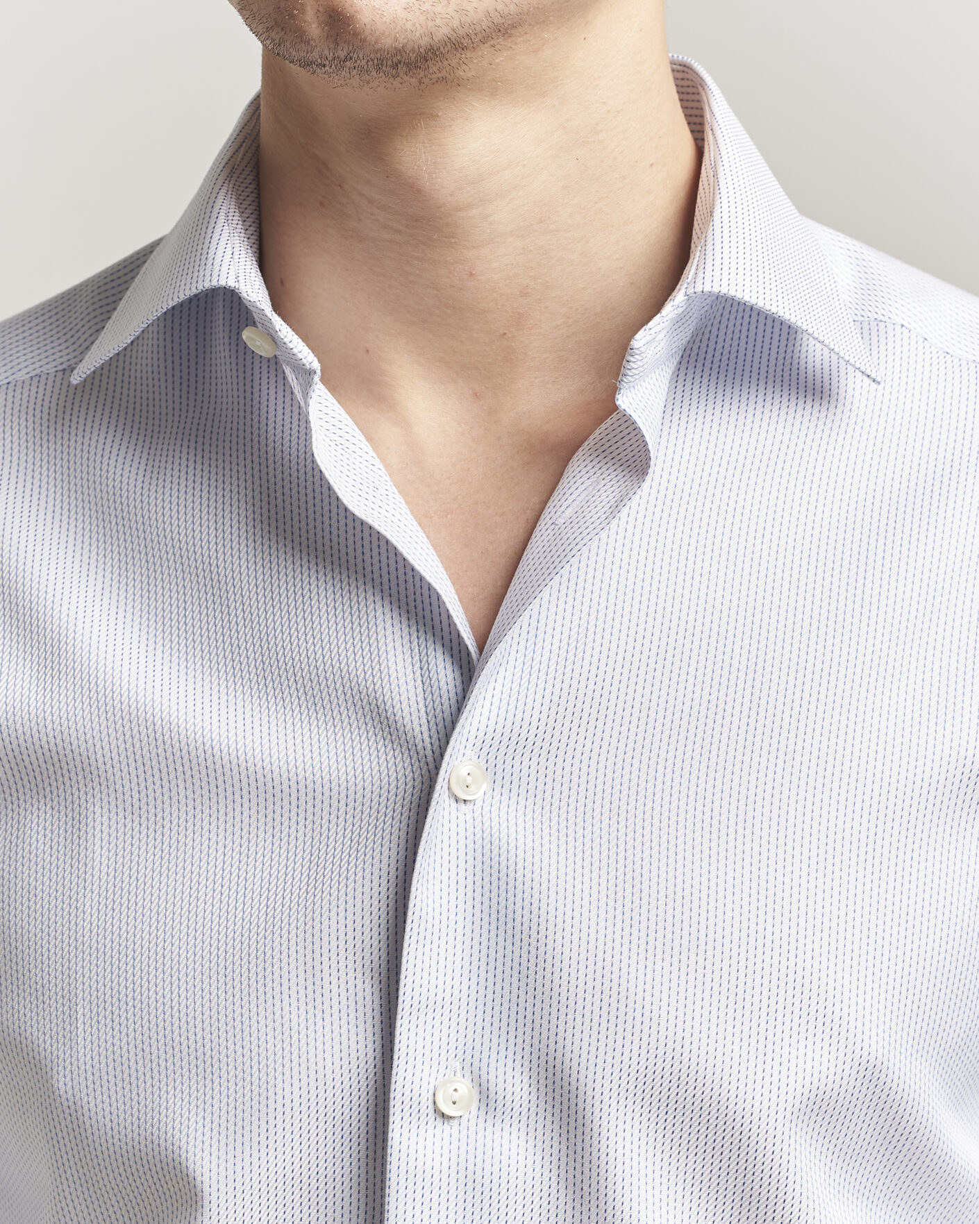 Homme | Chemises | Eton | Slim Fit Signature Twill Structured Shirt Light Blue