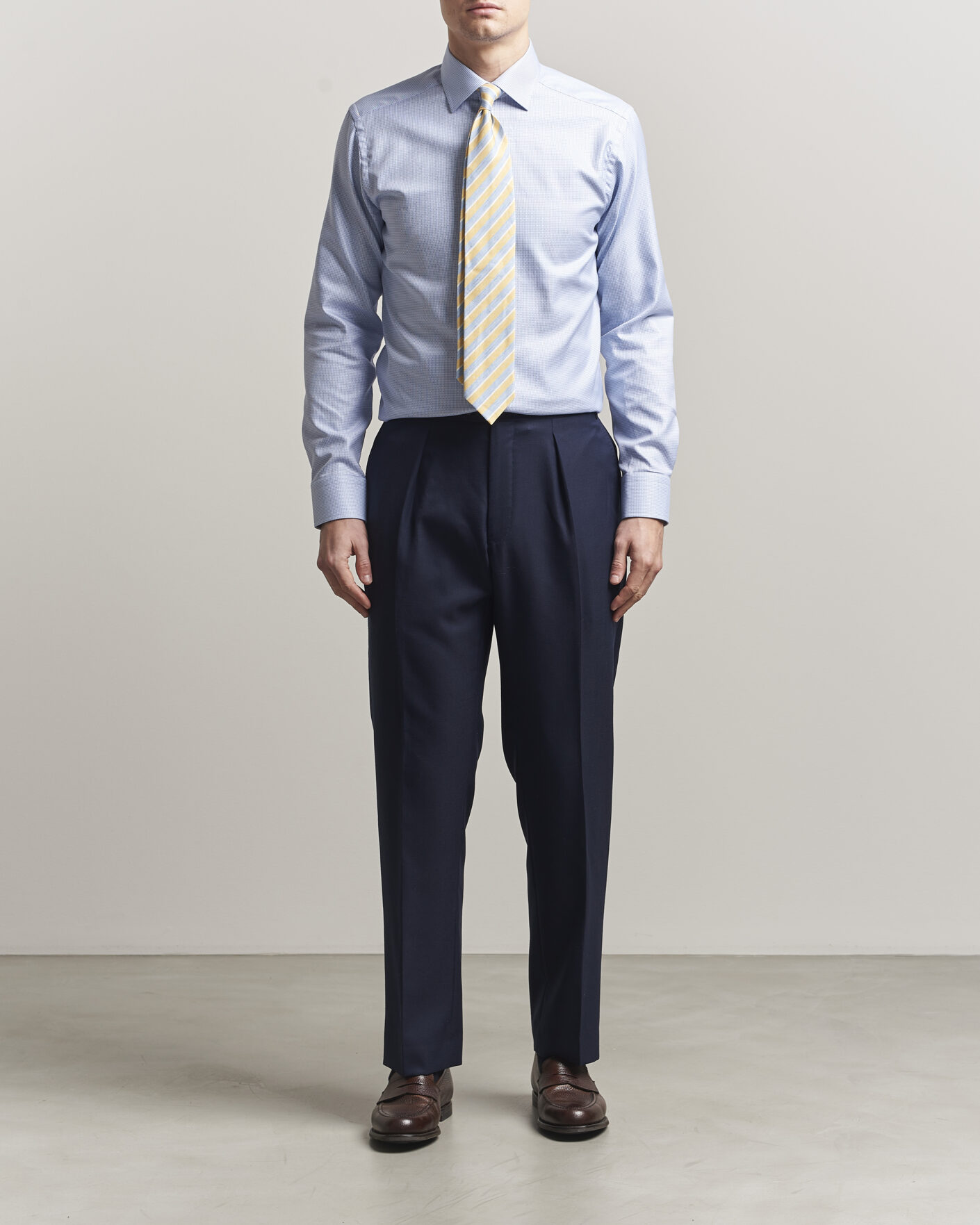 Homme | Chemises | Eton | Slim Fit Signature Twill Structured Shirt Mid Blue