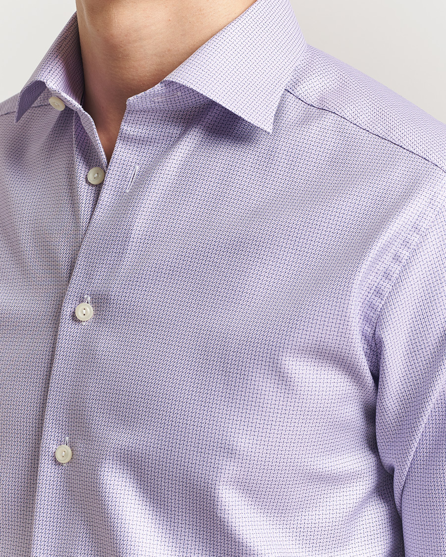 Homme | Chemises | Eton | Slim Fit Signature Twill Structured Shirt Light Purple
