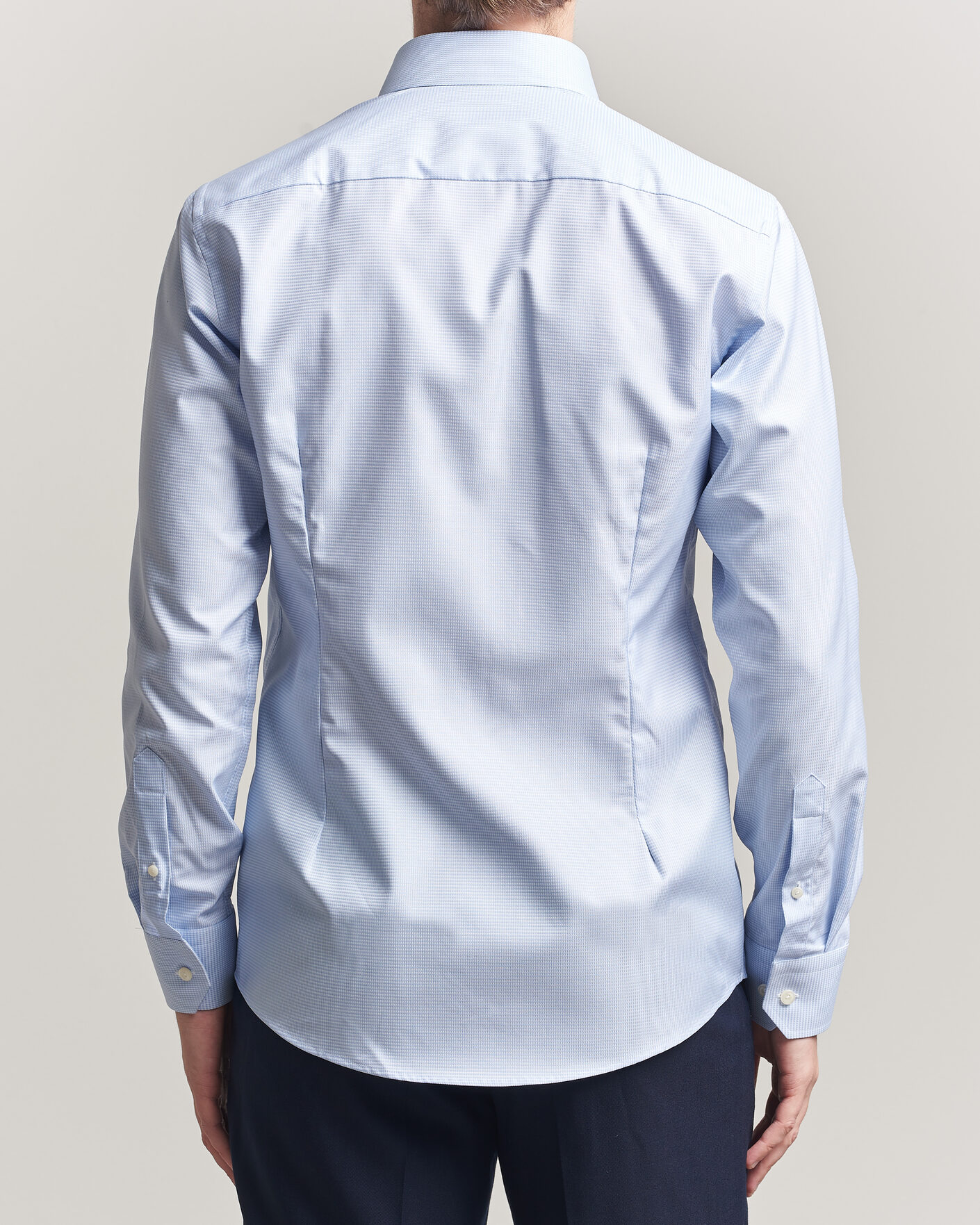 Homme | Chemises | Eton | Slim Fit Signature Twill Houndstooth Shirt Light Blue