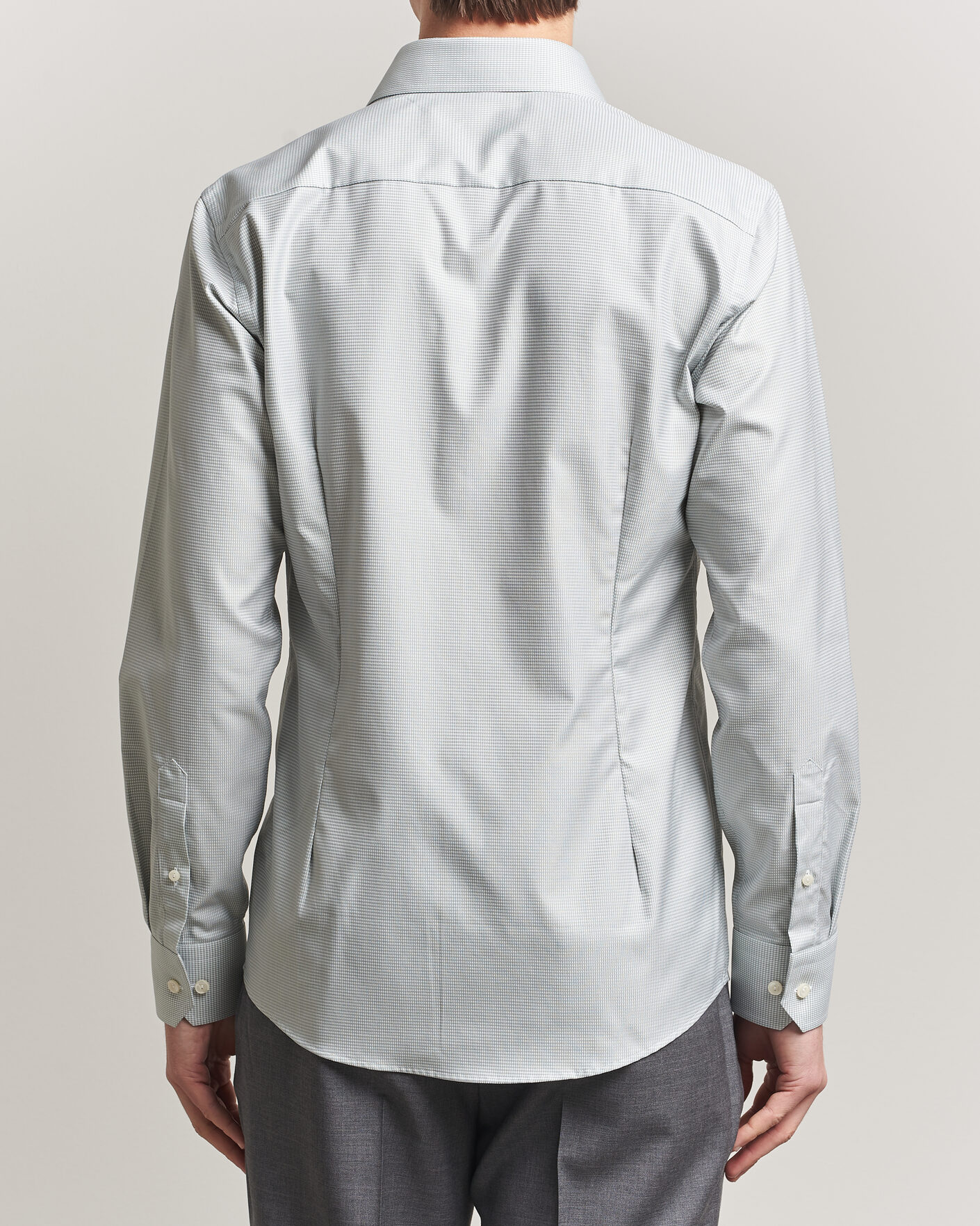 Homme | Chemises | Eton | Slim Fit Signature Twill Houndstooth Shirt Light Green