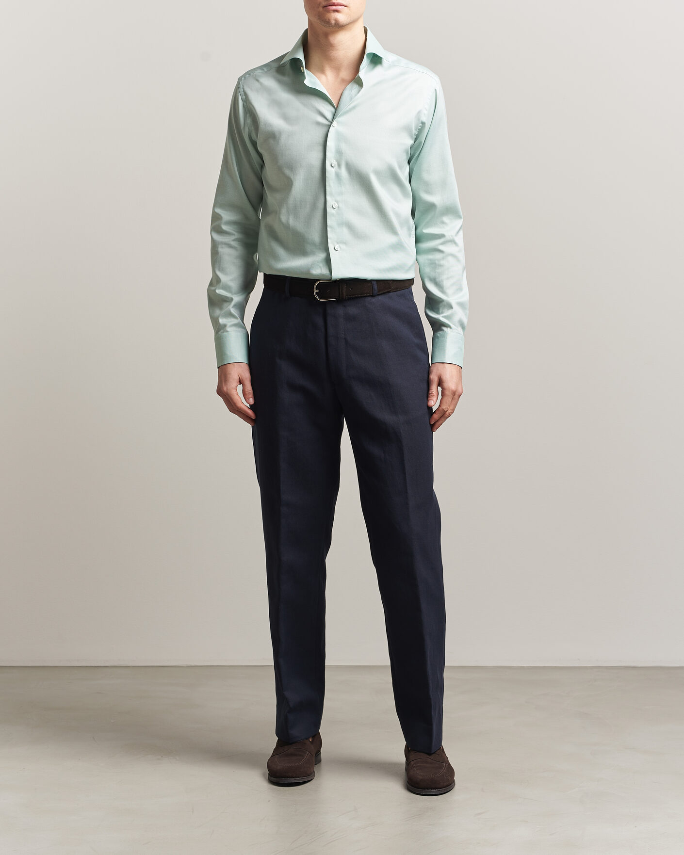Homme | Chemises | Eton | Slim Fit Signature Oxford Shirt Mid Green